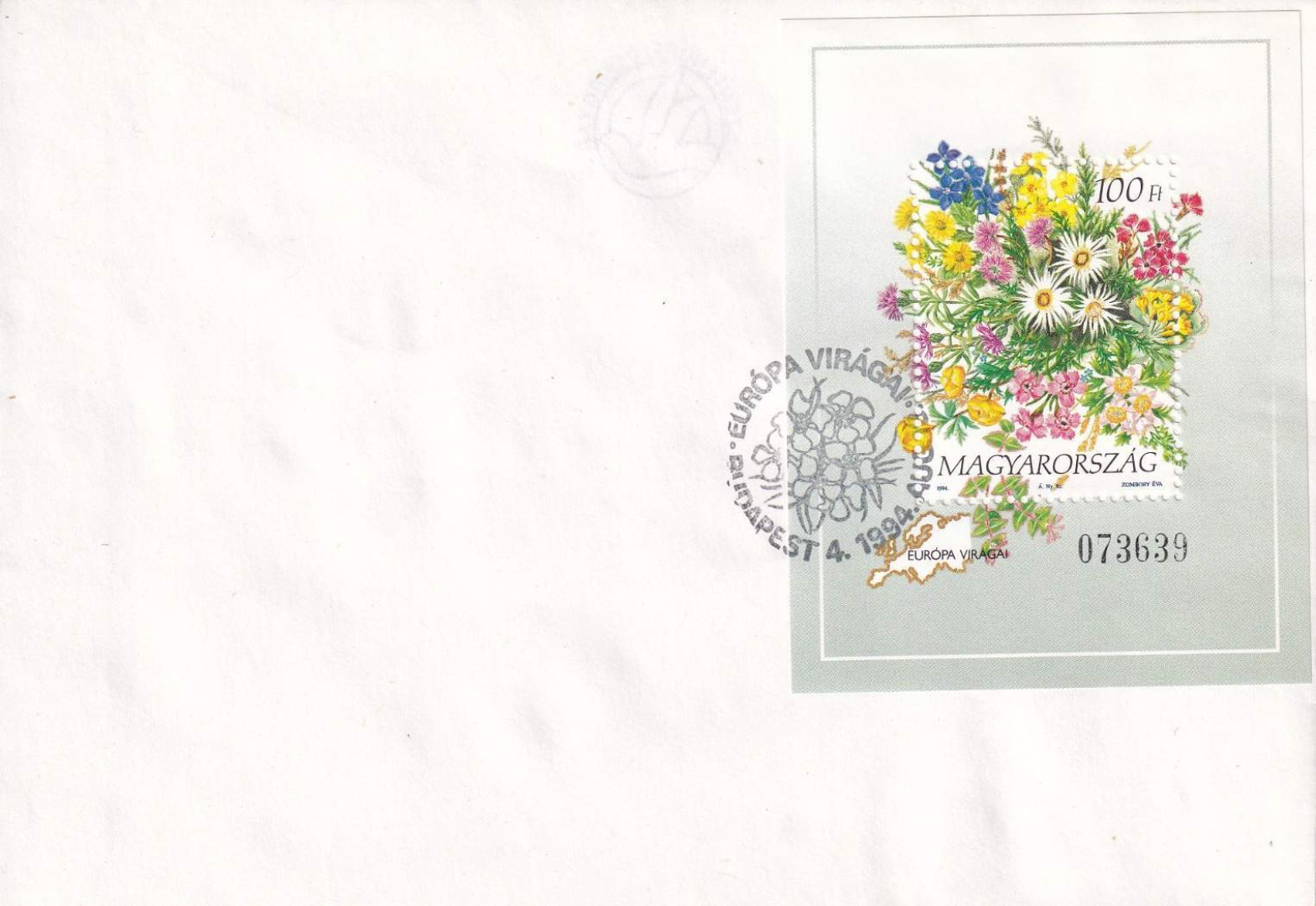 1994. Európa virágai Blokk FDC