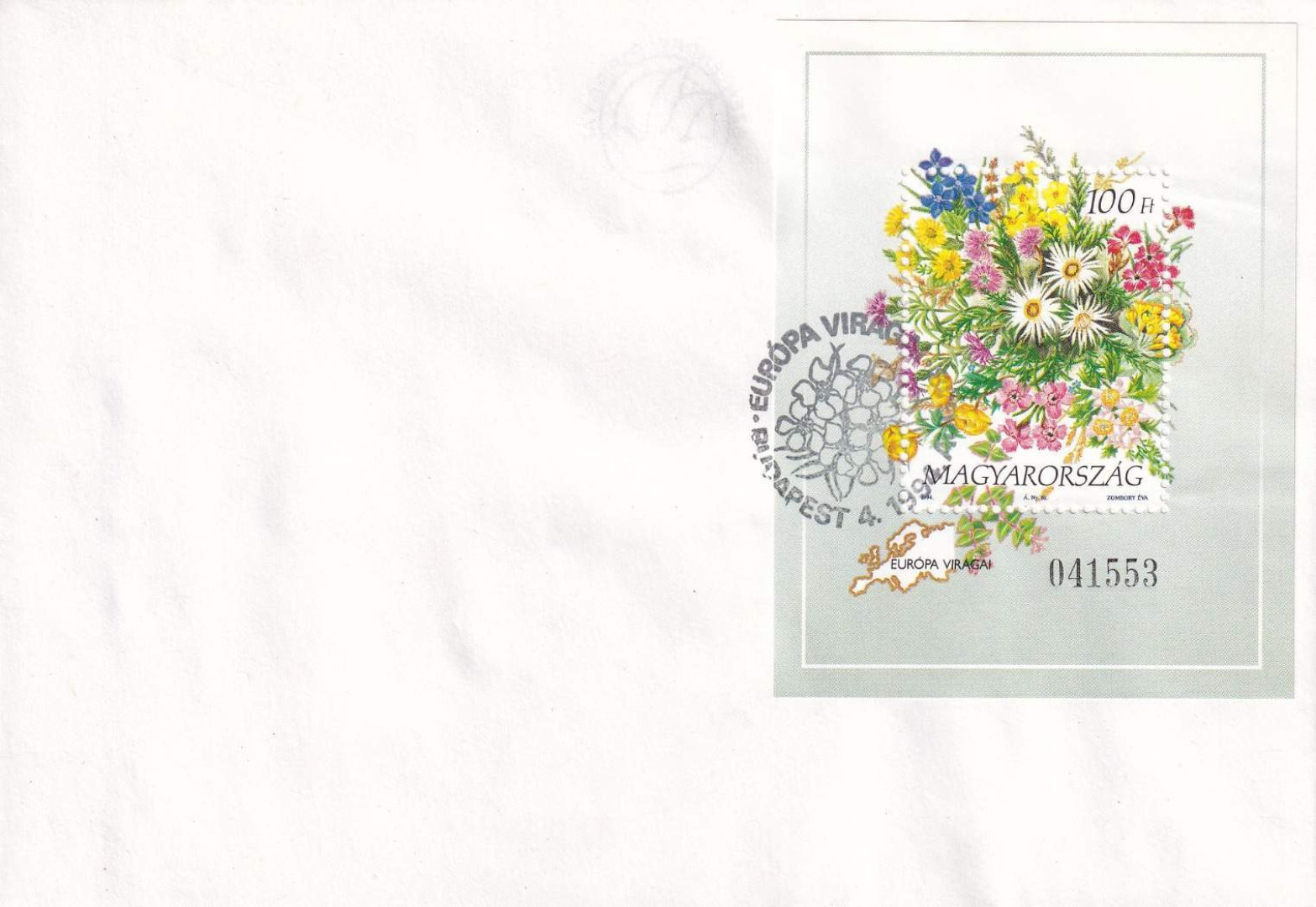 1994. Európa virágai Blokk FDC