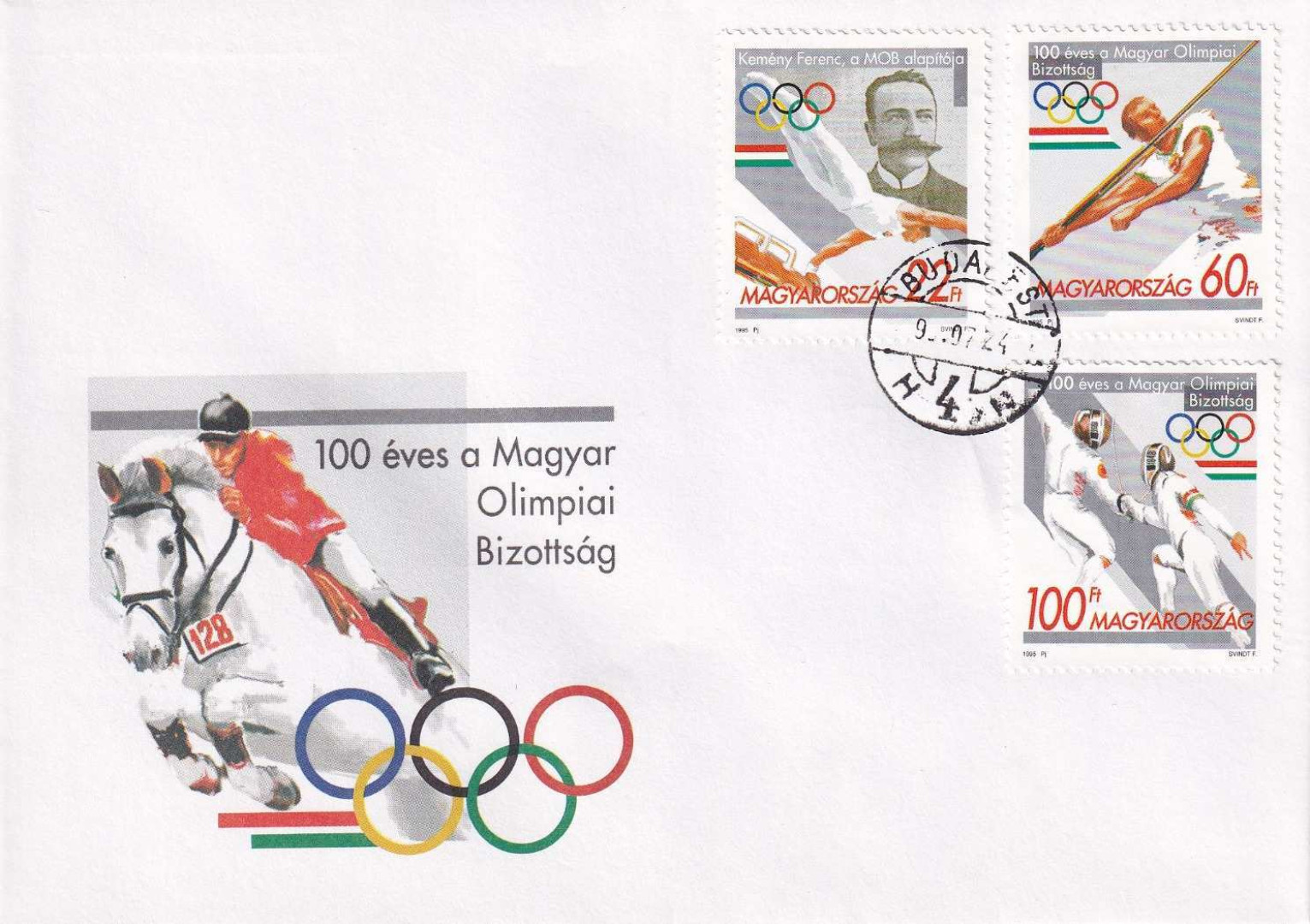 1995. 100 éves a NOB. 68.Bélyegnap FDC