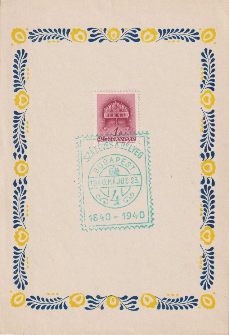 1940. Százéves a bélyeg