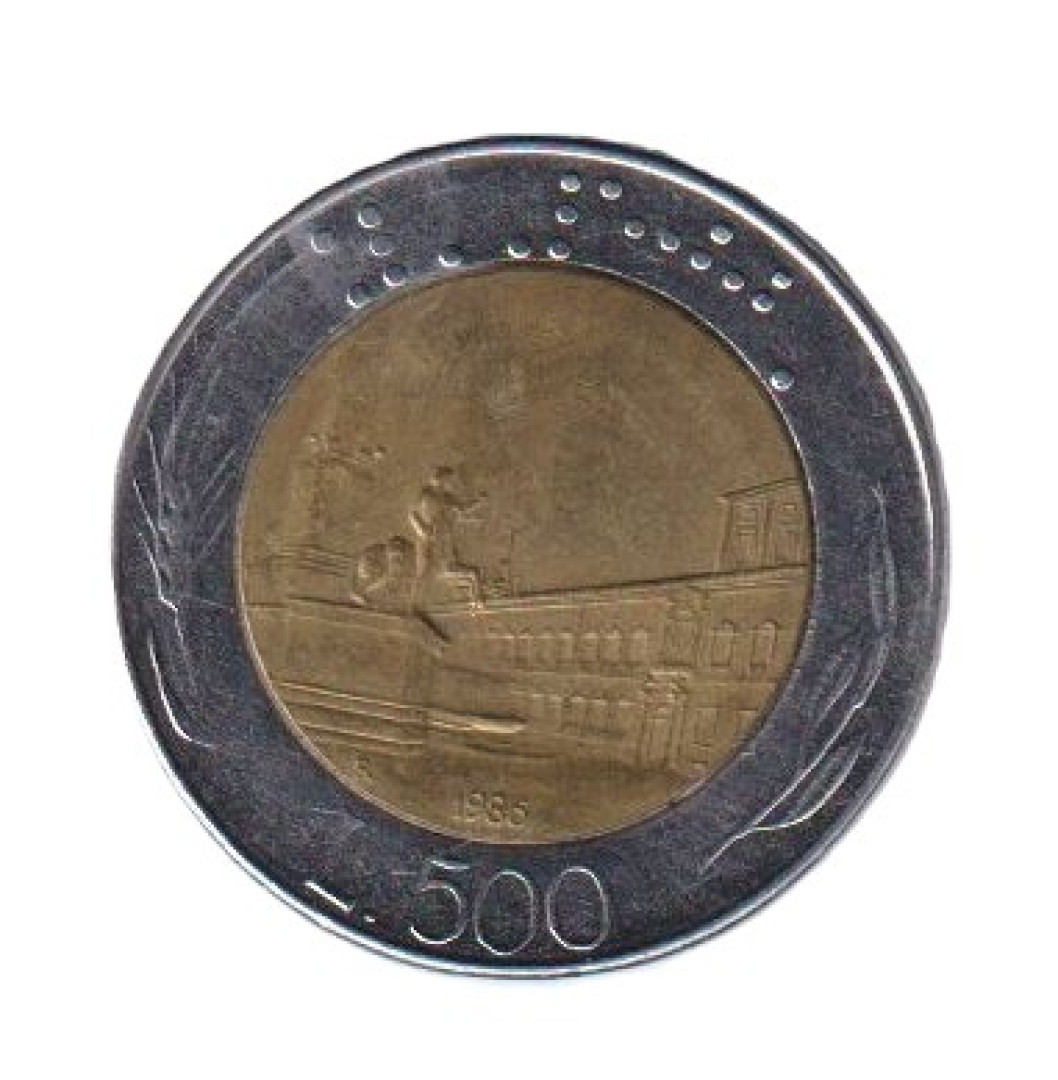 Olaszország 500 lira 1986. BI-metall