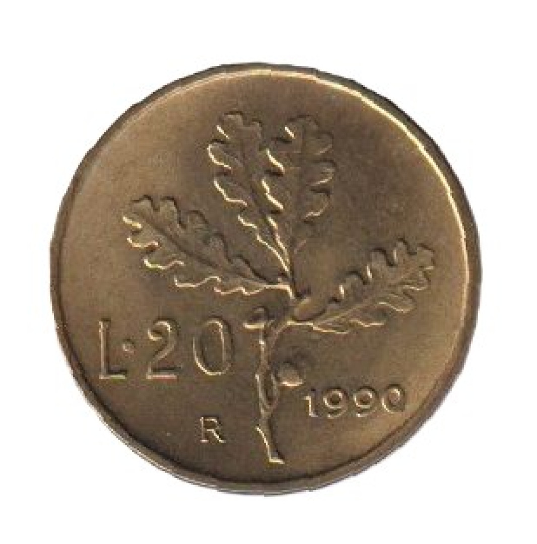 Olaszország 20 lira 1990. Br.