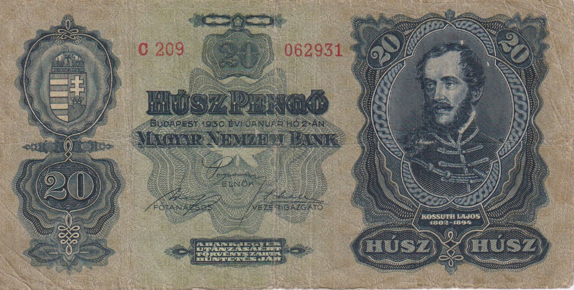 20 Pengő 1930. ( C 209 )
