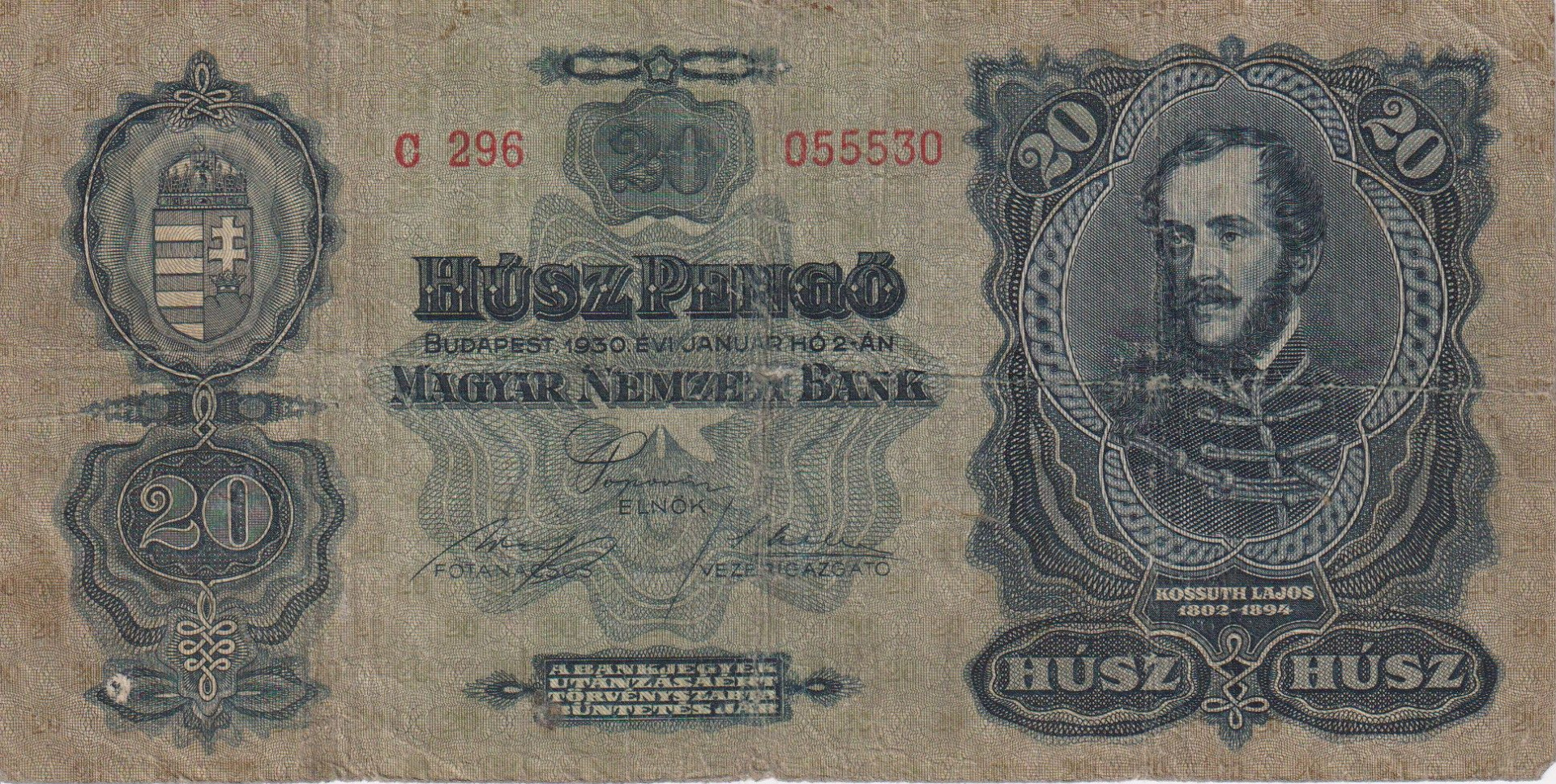 20 Pengő 1930. ( C 296 )