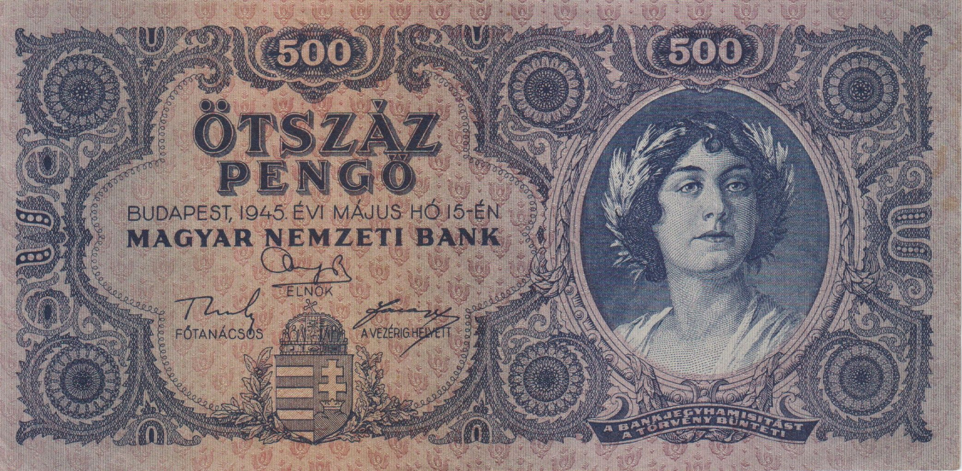 500 Pengő 1945. ( K 101 )