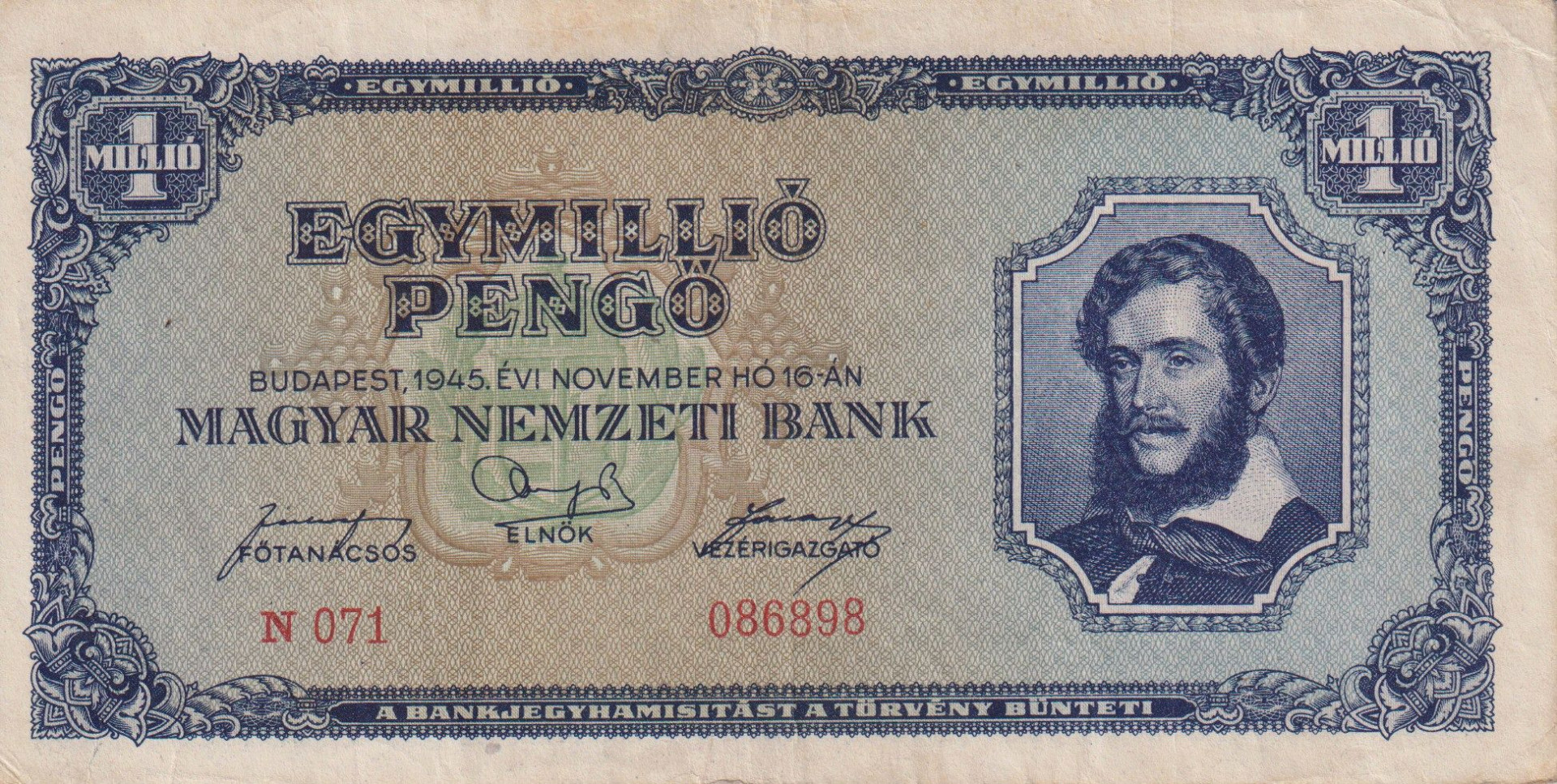 Egymillió Pengő 1945. ( N 071 )