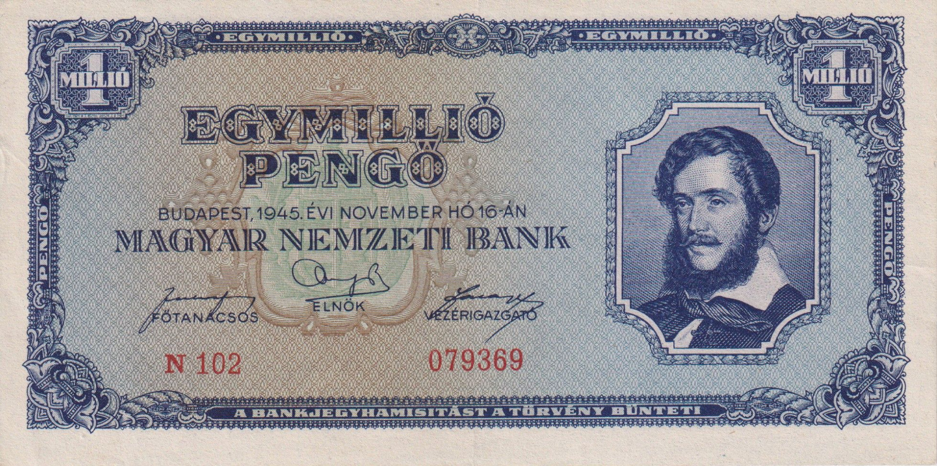 Egymillió Pengő 1945. ( N 102 )