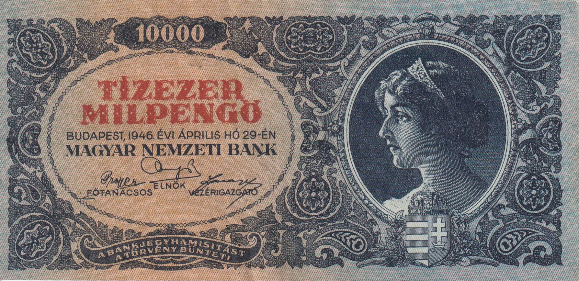 Tízezer Milpengő 1946. ( A 136 )