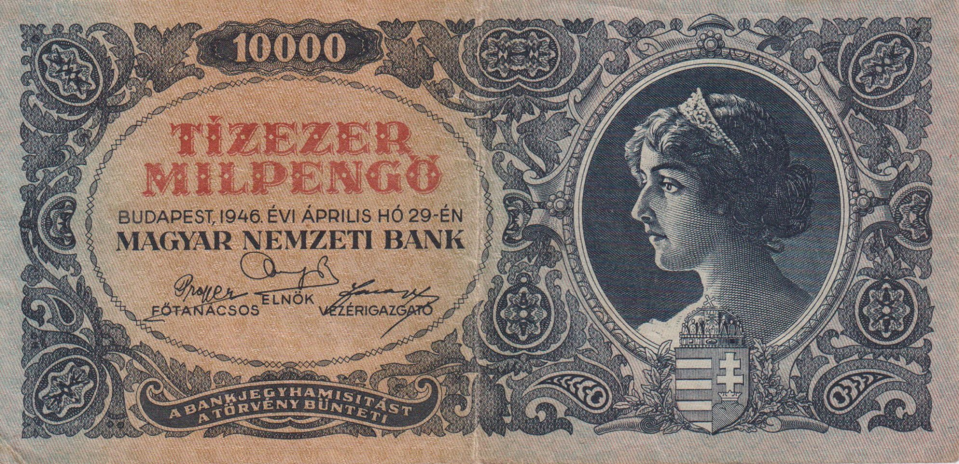 Tízezer Milpengő 1946. ( A 052 )