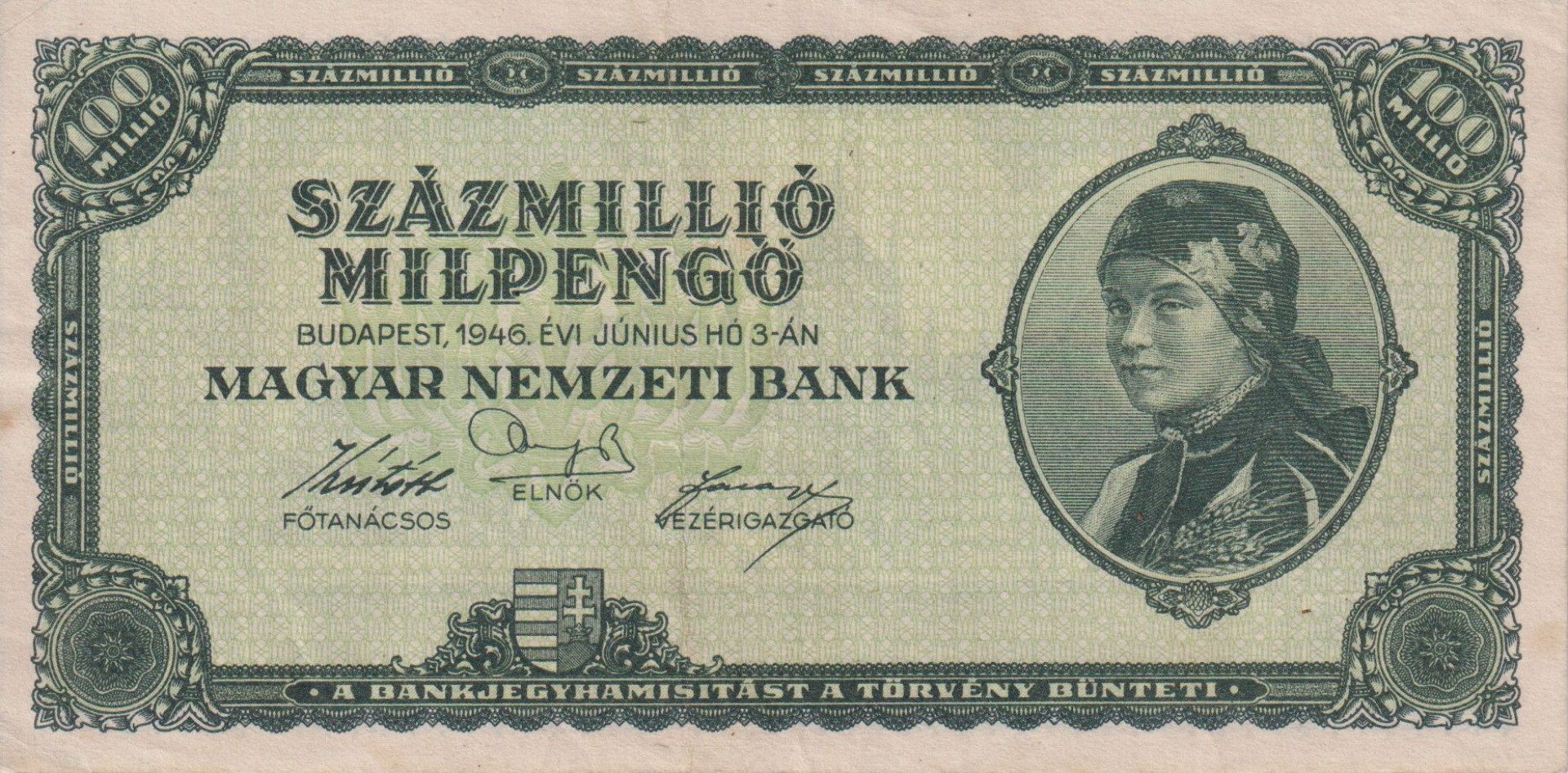 Százmillió Milpengő 1946.
