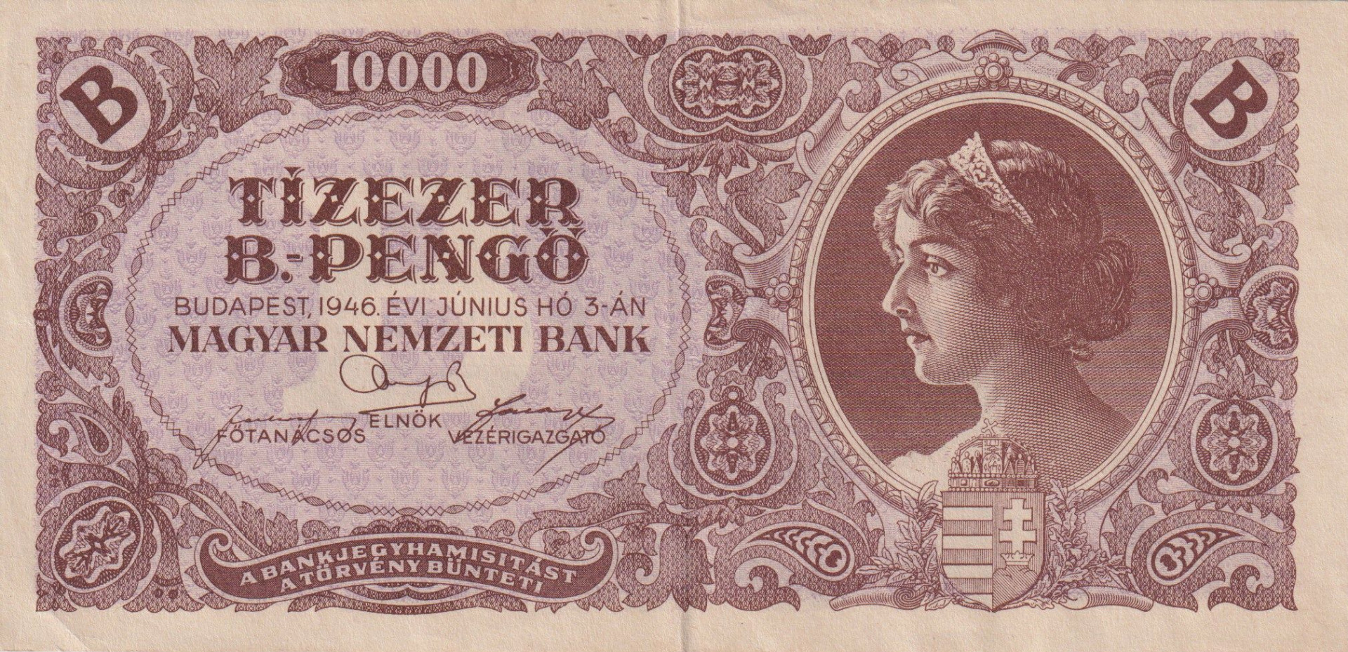 10.000 B.-Pengő  1946.