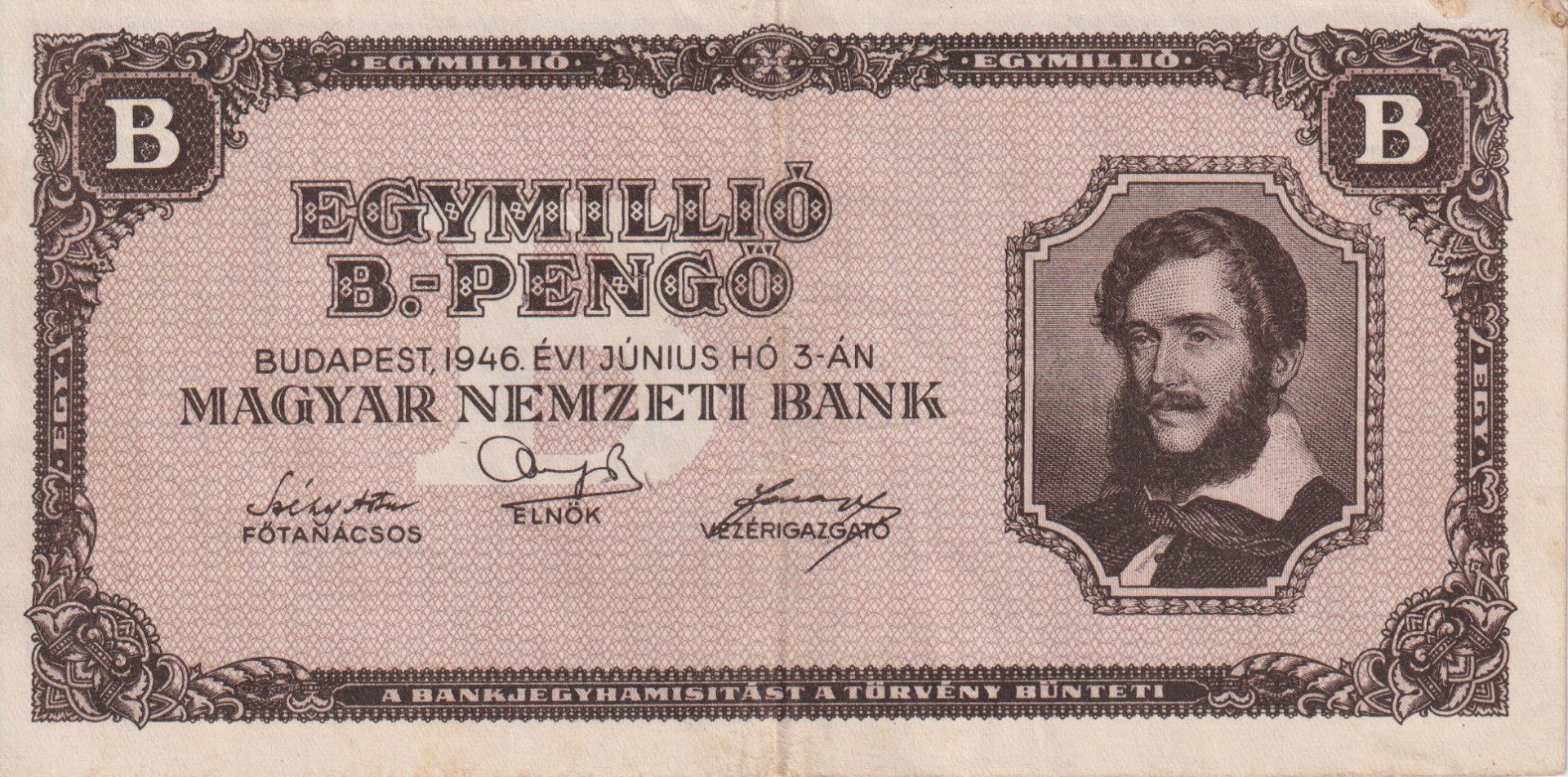Egymillió B.-Pengő 1946.