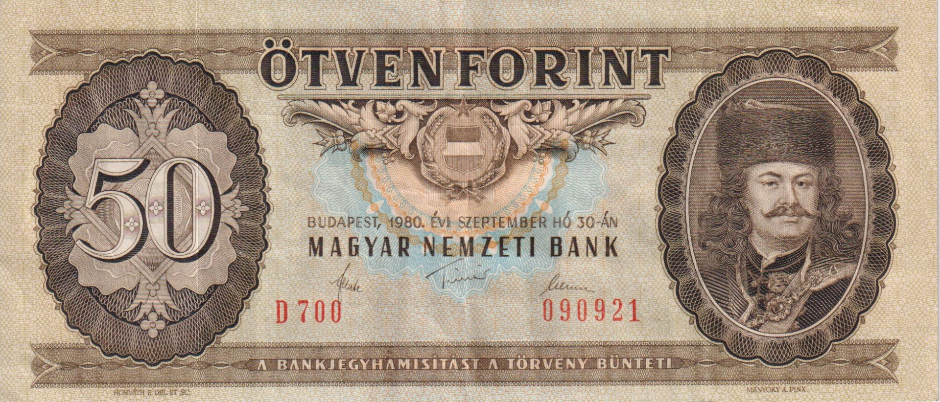 50 Forint 1980. ( D 700 )