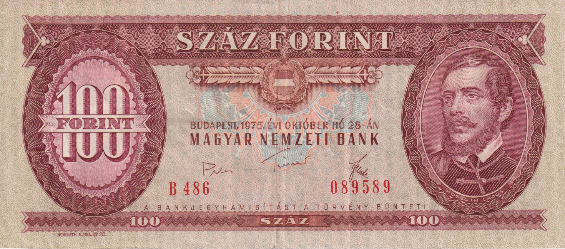 100 Forint 1975. ( B 486 )