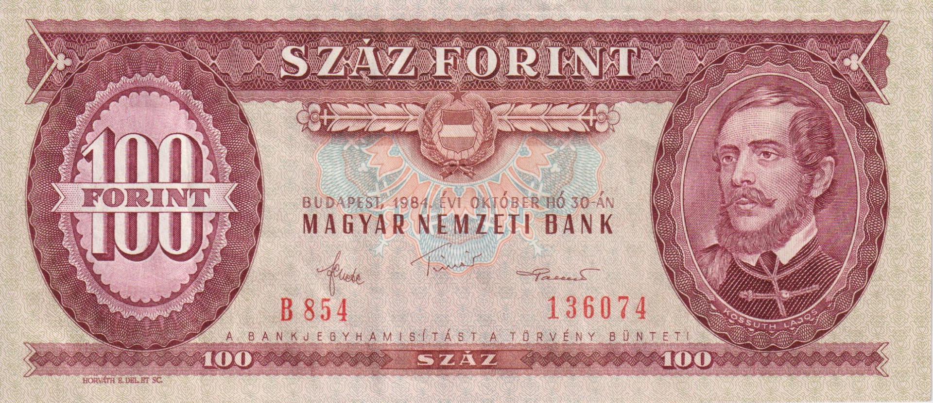 100 Forint 1984. ( B 854 )