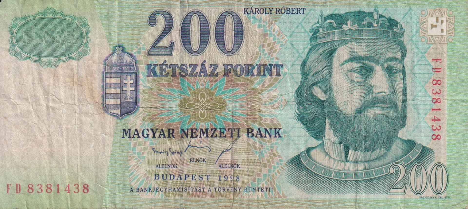 200 Forint 1998. FD.