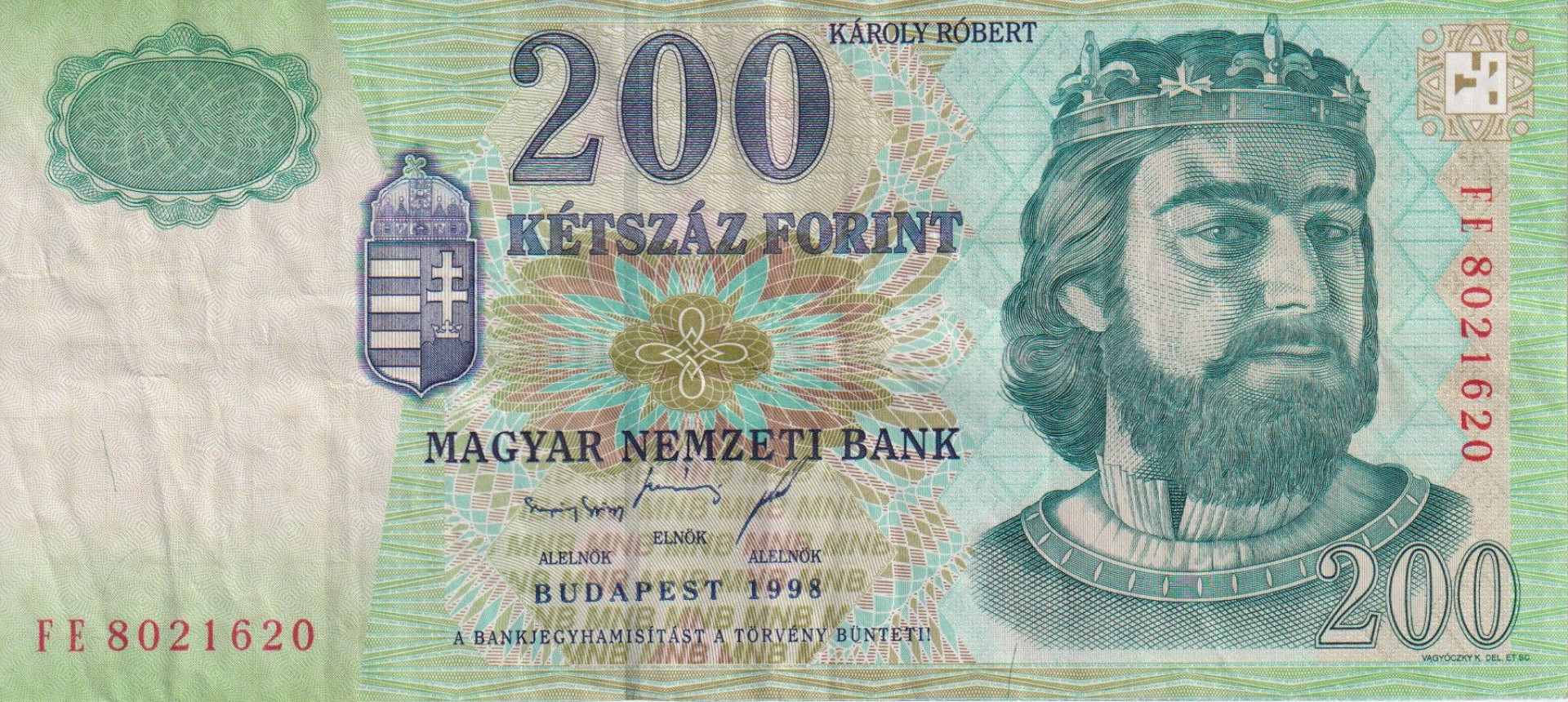 200 Forint 1998. FE.
