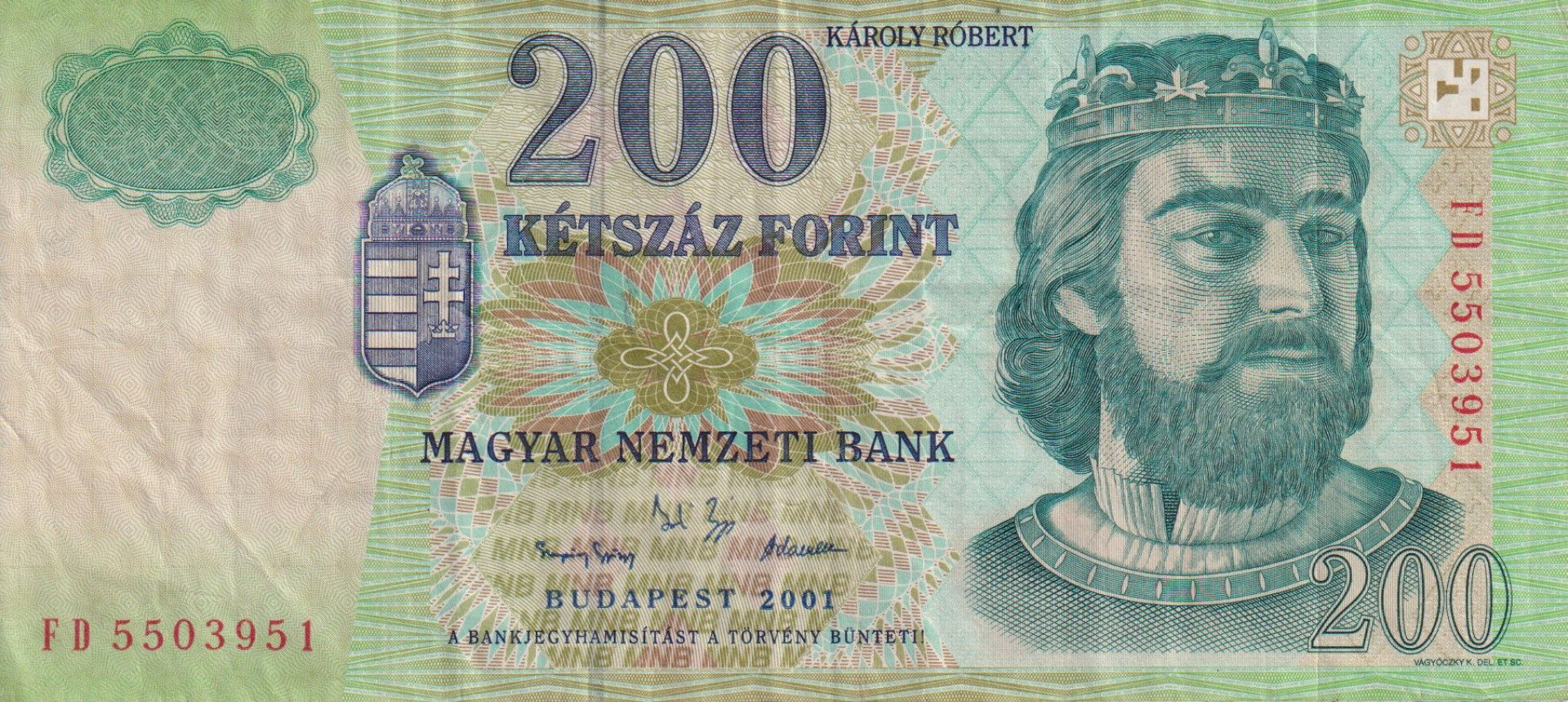 200 Forint 2001. FD.