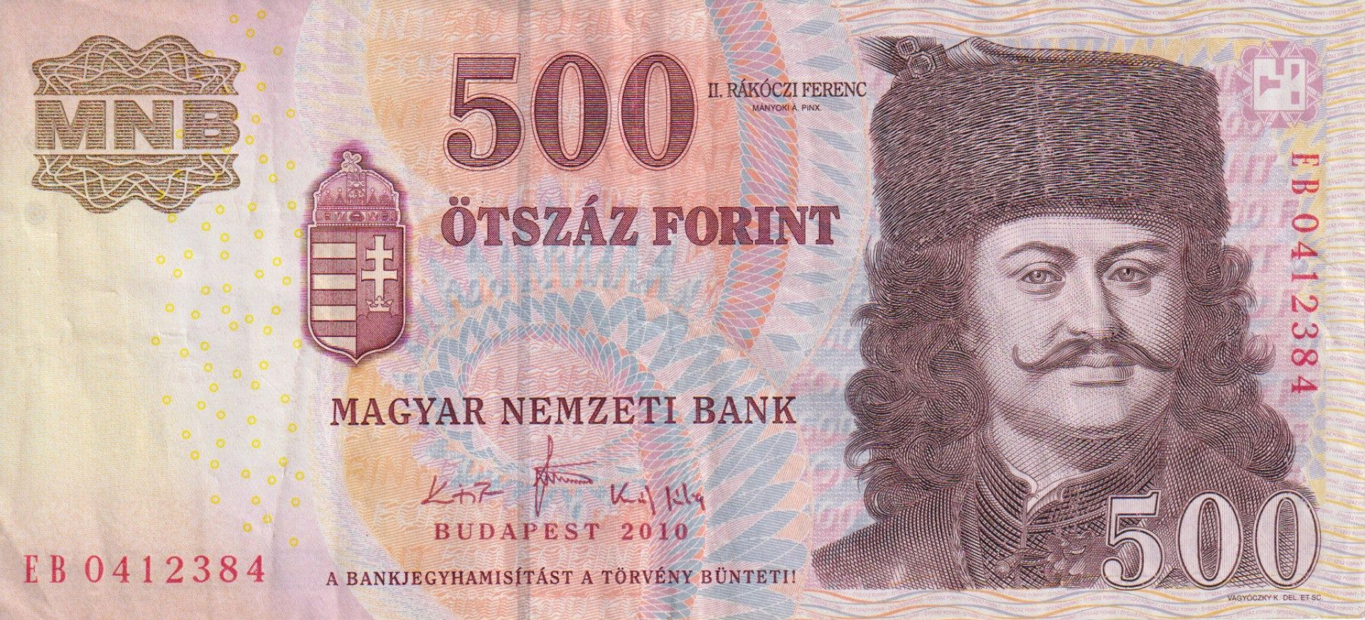 500 Forint 2010. EB.