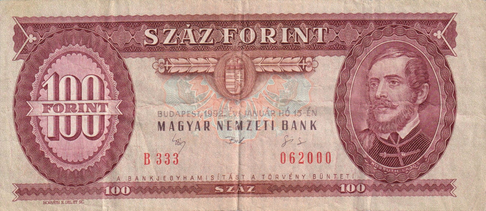 100 Forint 1992. ( B 333 )