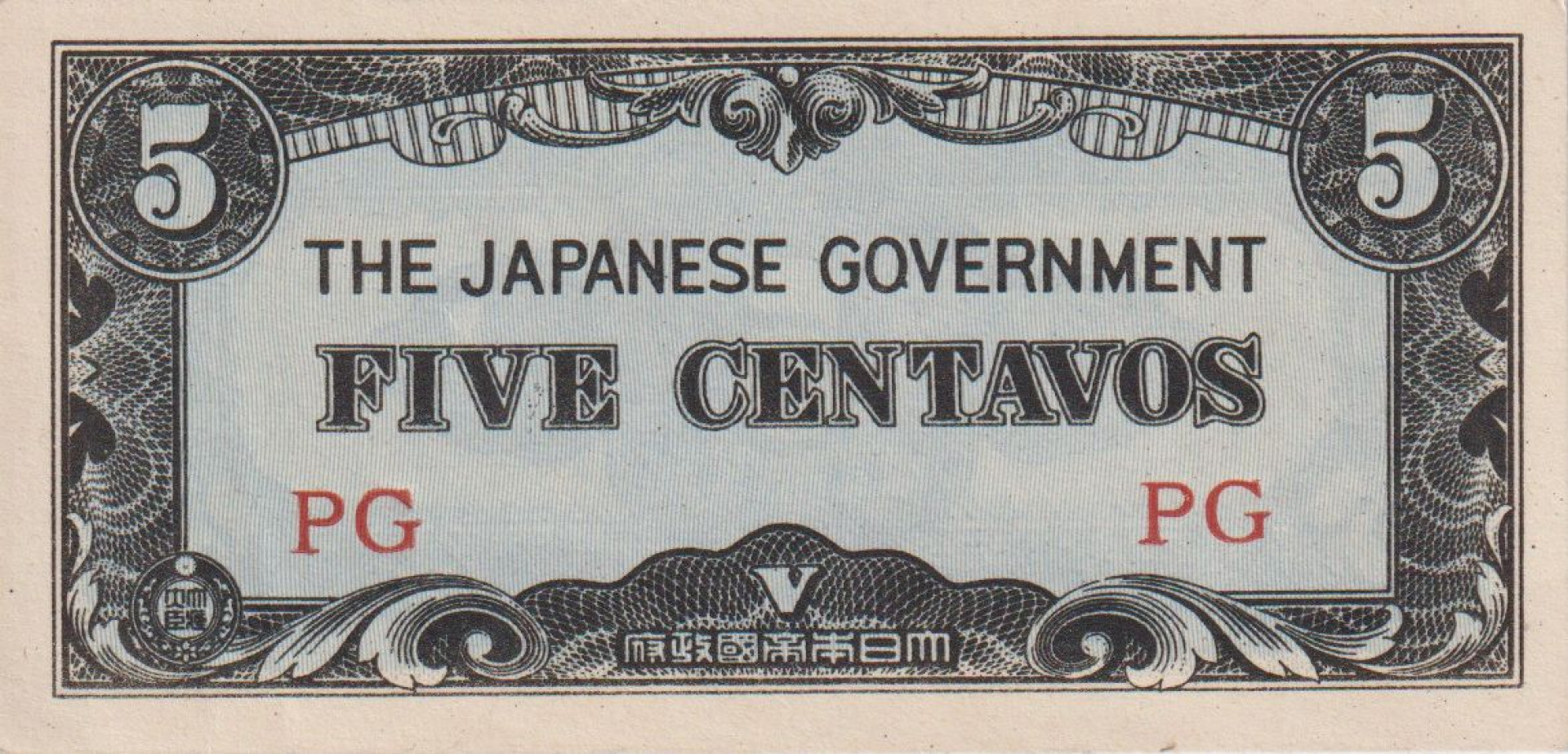 Fülöp-szig. Japán megszállás II.Vh. 5 centavos 1942. P103a
