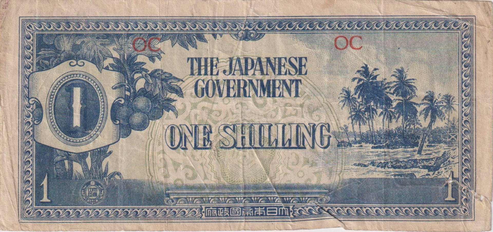 Óceánia Japán megszállás II.Vh. 1 schilling 1942. P2a