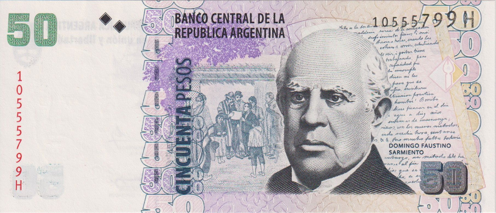 Argentina 50 pesos 1999-2003.  P 350
