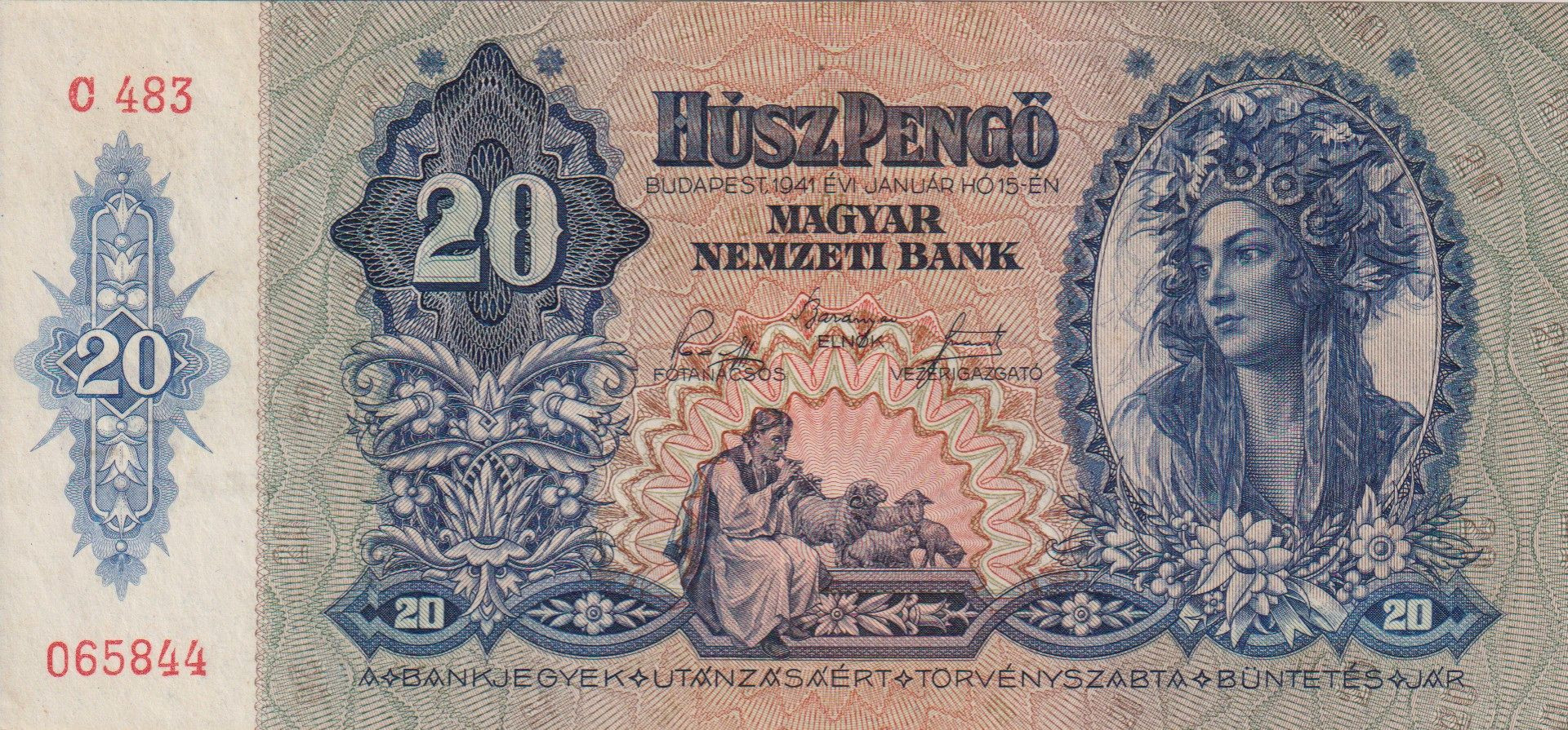 20 Pengő 1941.  C 483