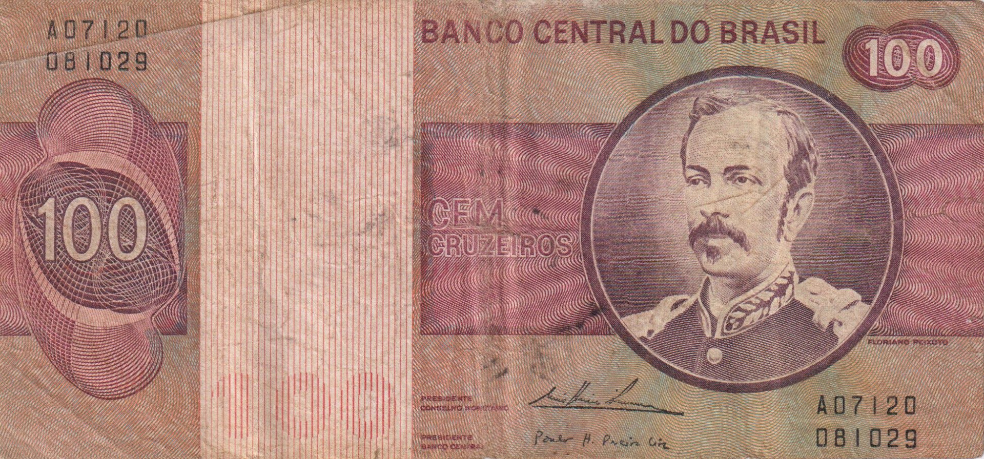 Brazilia 100 cruzeiros 1974-1981. P 195Aa