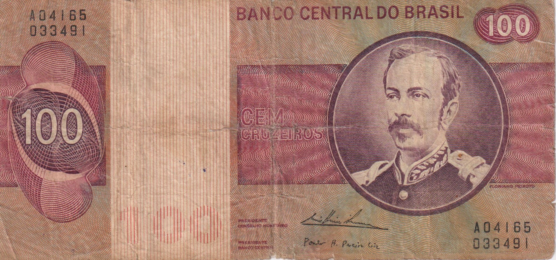 Brazilia 100 cruzeiros 1974-1981. P 195Aa