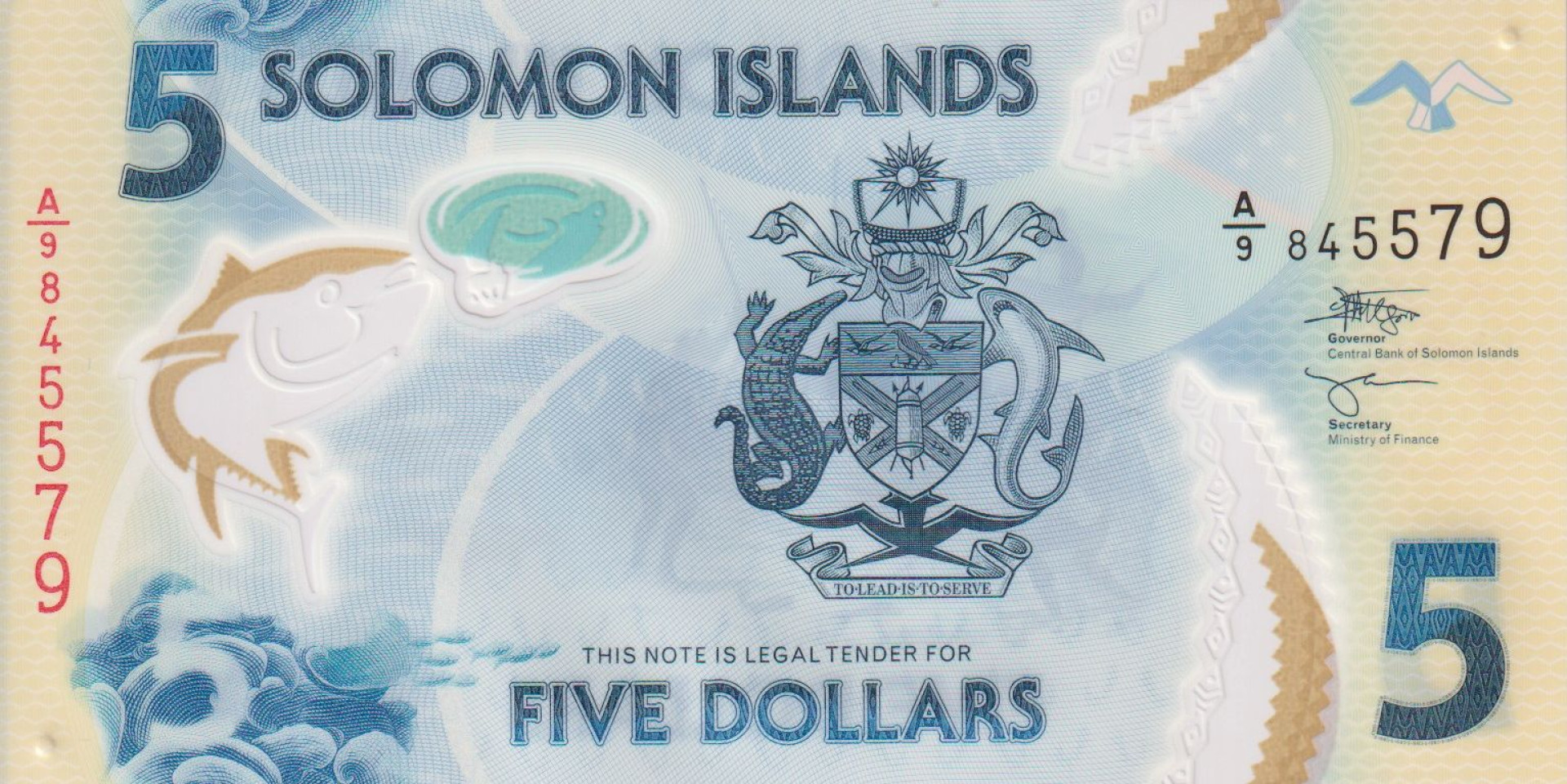 Salamon-sziget 5 dollars 2023. Polimer