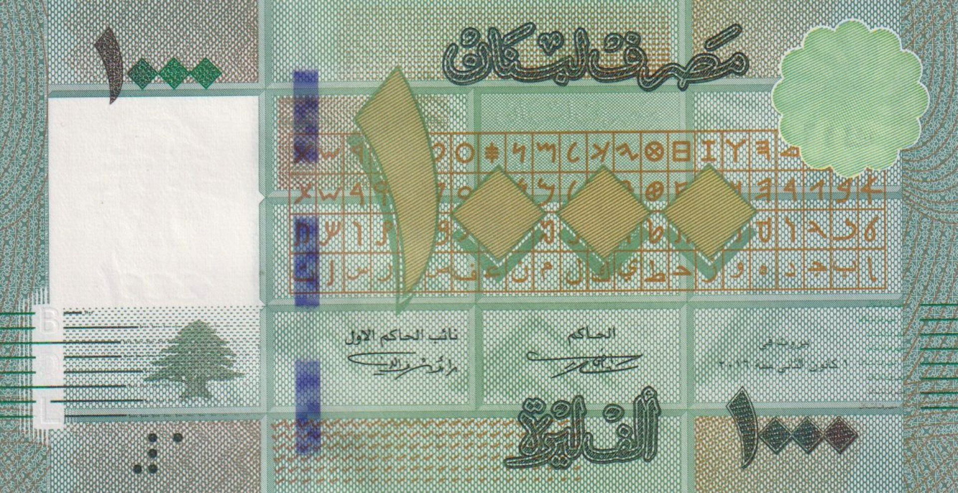 Libanon 1000 livres 2011-2016. P 90