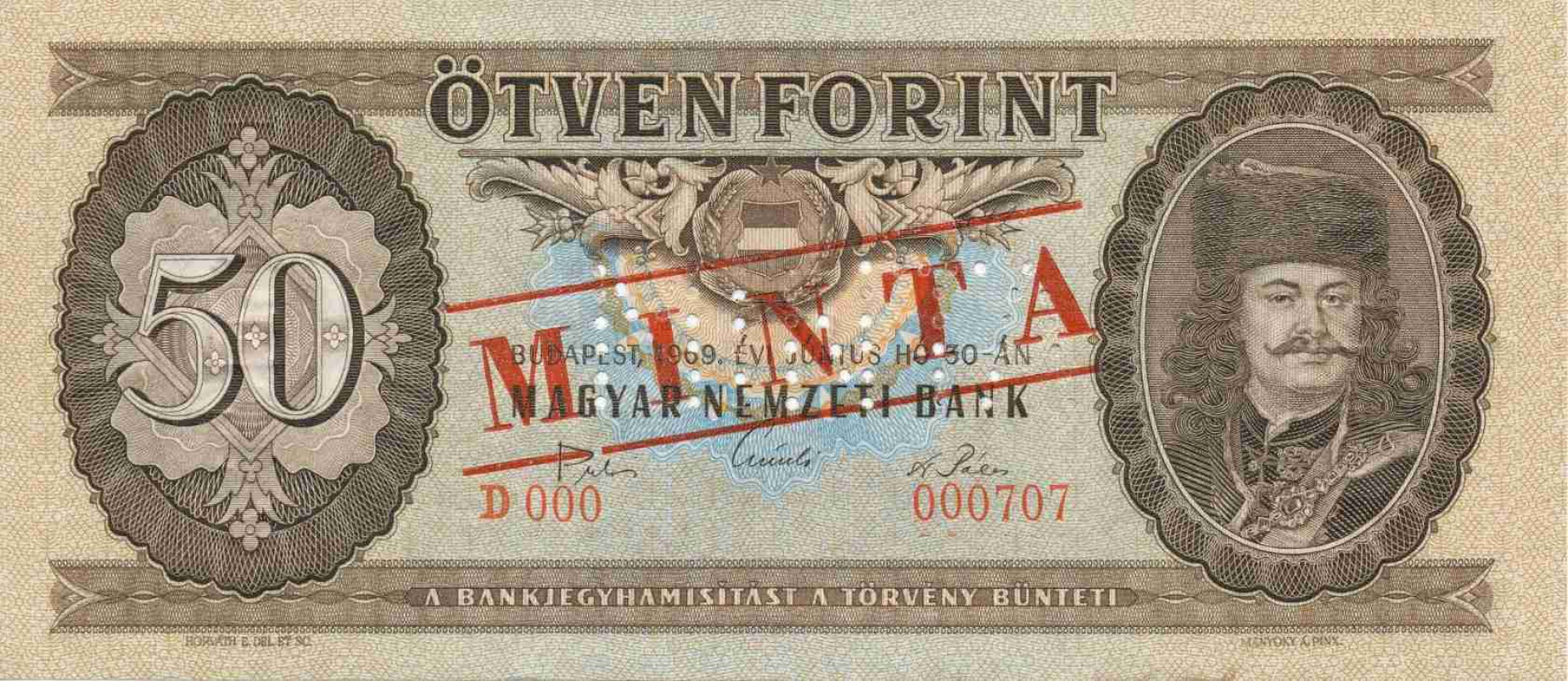 50 Forint 1969. MINTA