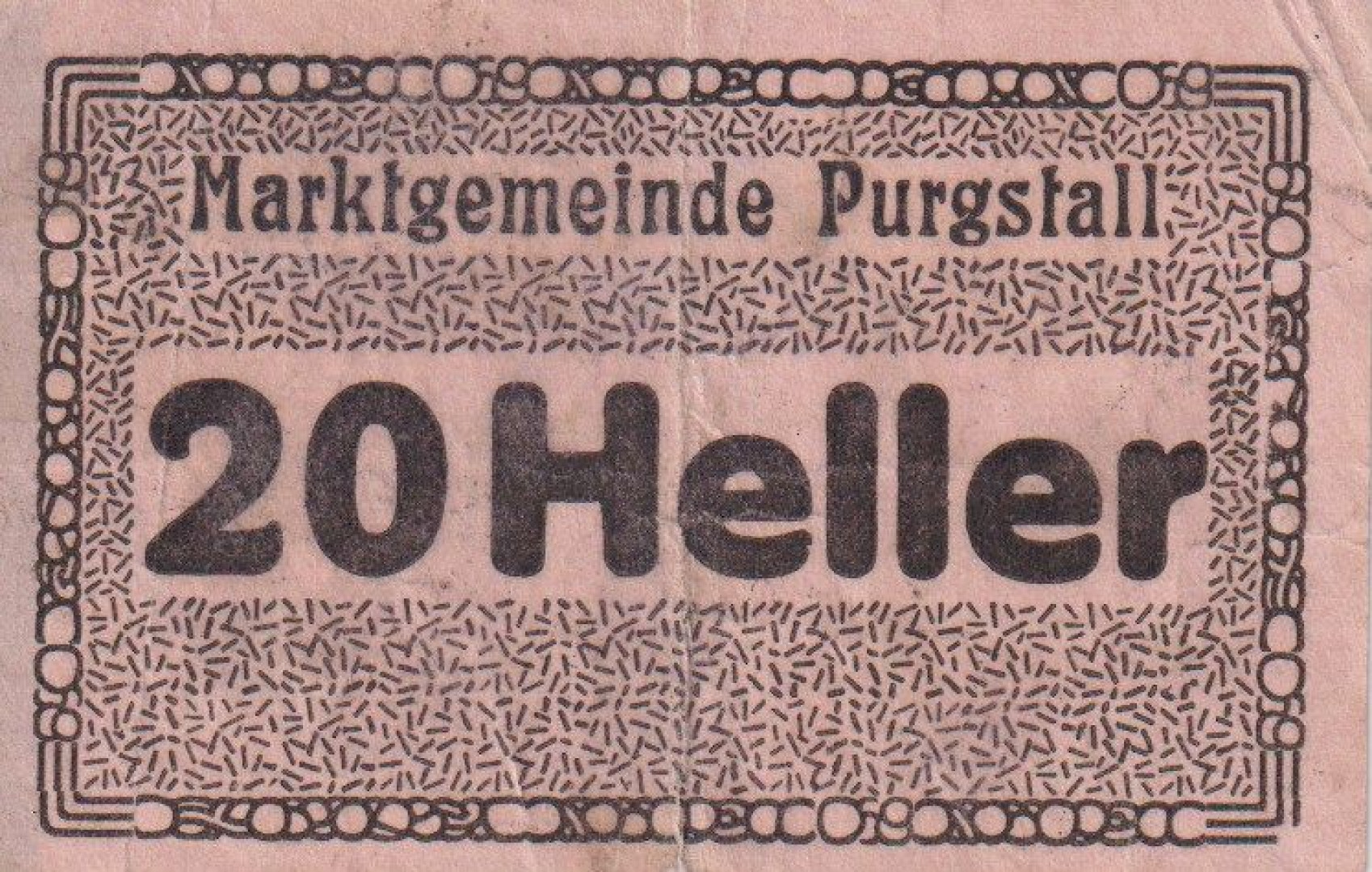 Purgstall 20 heller 1920