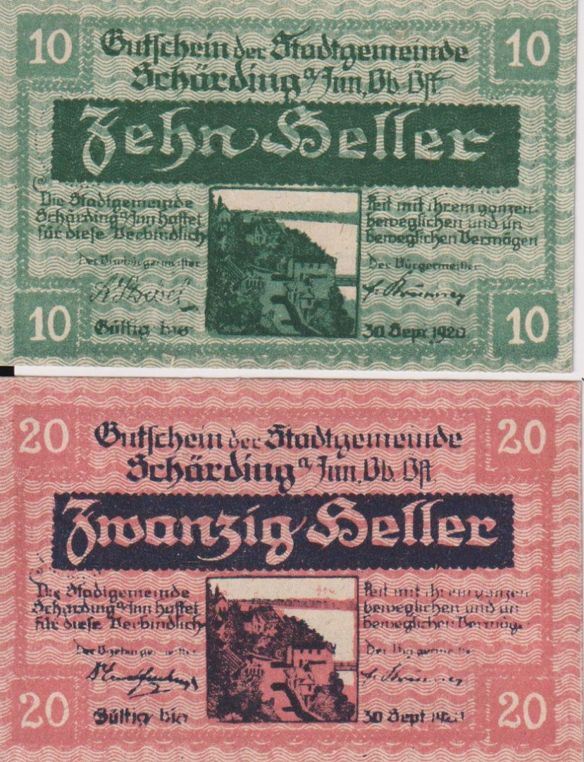 Schärding 10,20 heller 1920