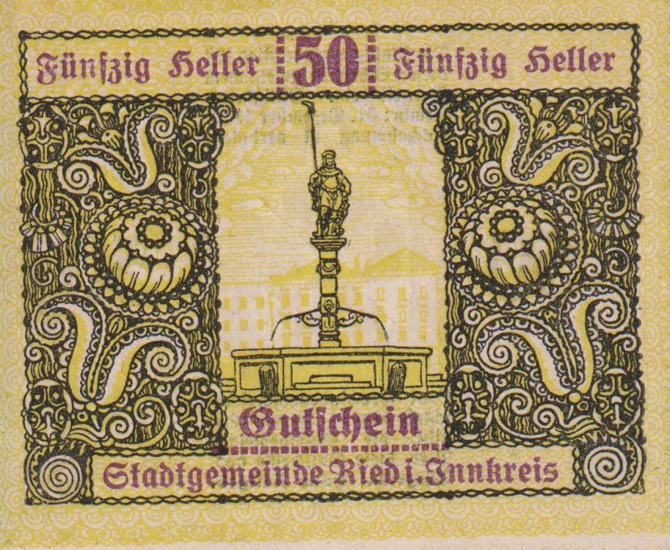 Ried im Innkreis 50 heller 1920