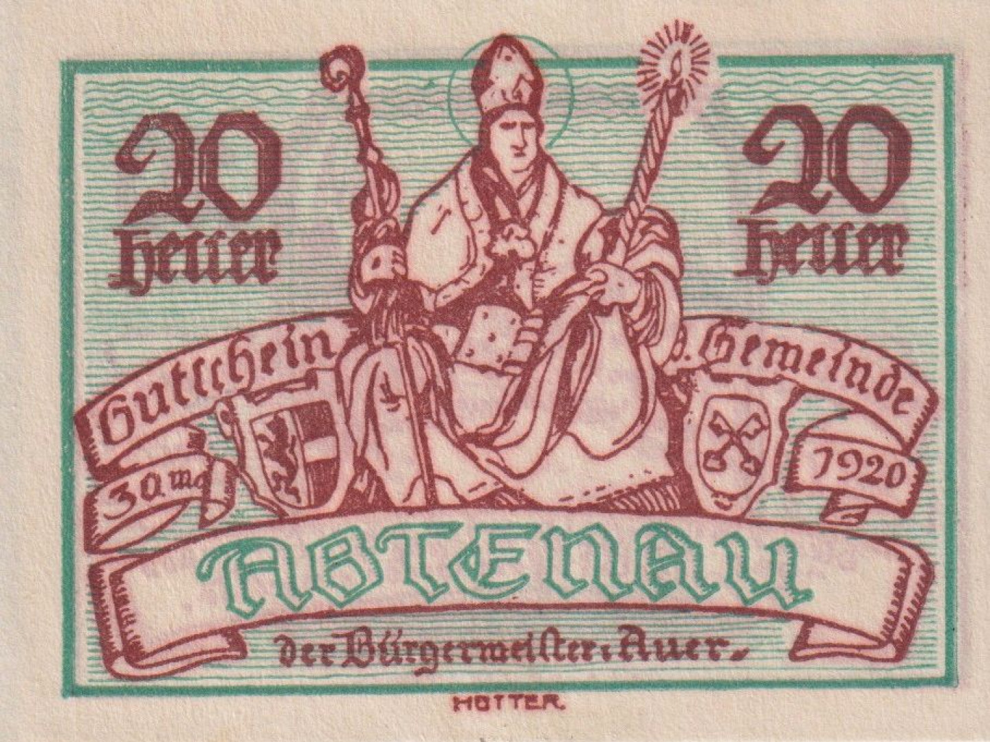 Abtenau 20 heller 1920