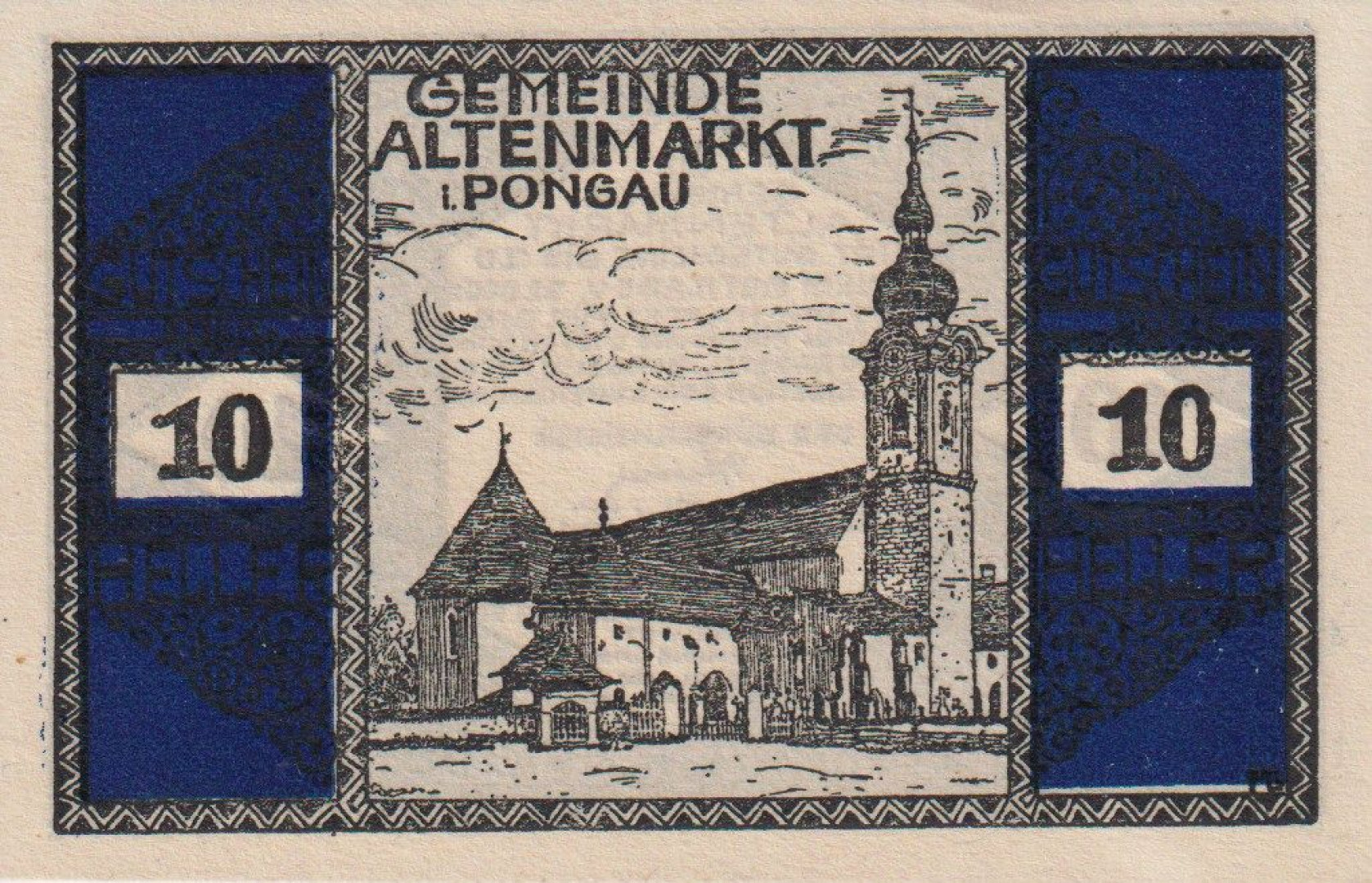 Altenmark im Pongau 10 heller 1920