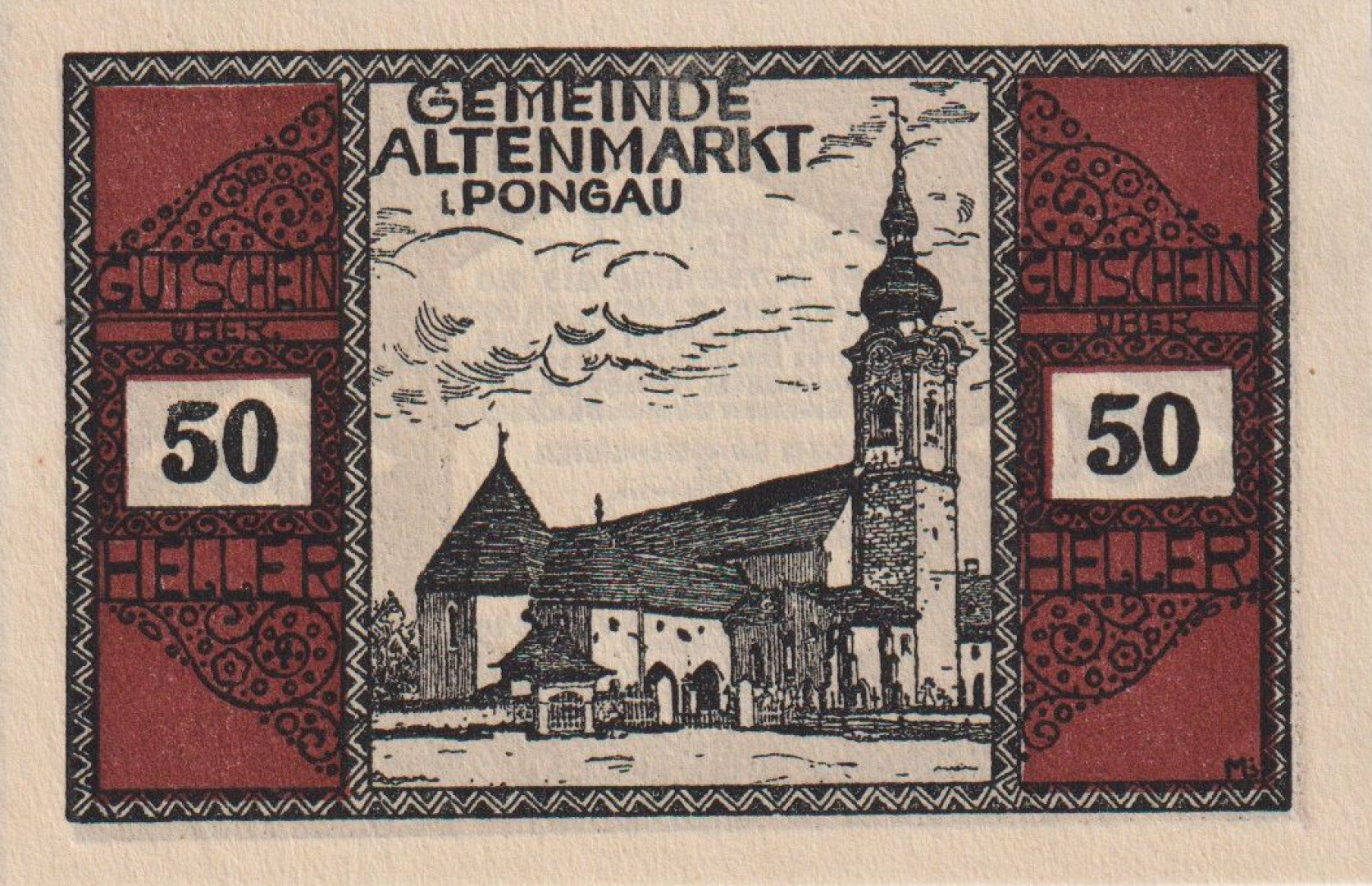 Altenmark im Pongau 50 heller 1920