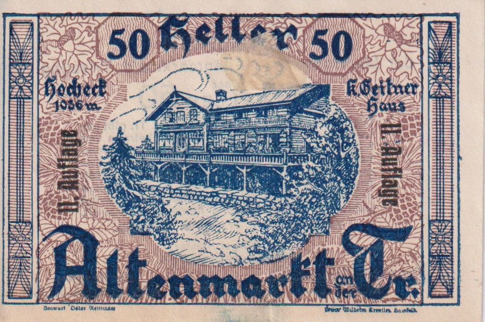 Altenmark a.d. Triesting 50 heller 1920