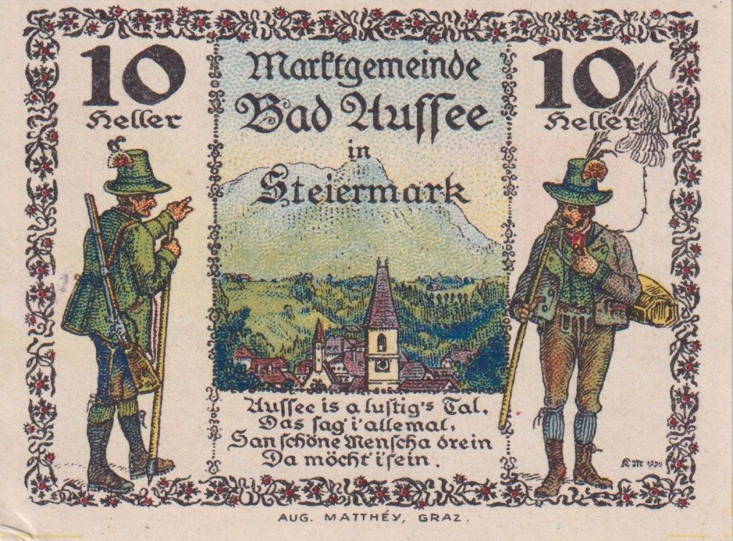 Bad Aussee 10 heller 1920