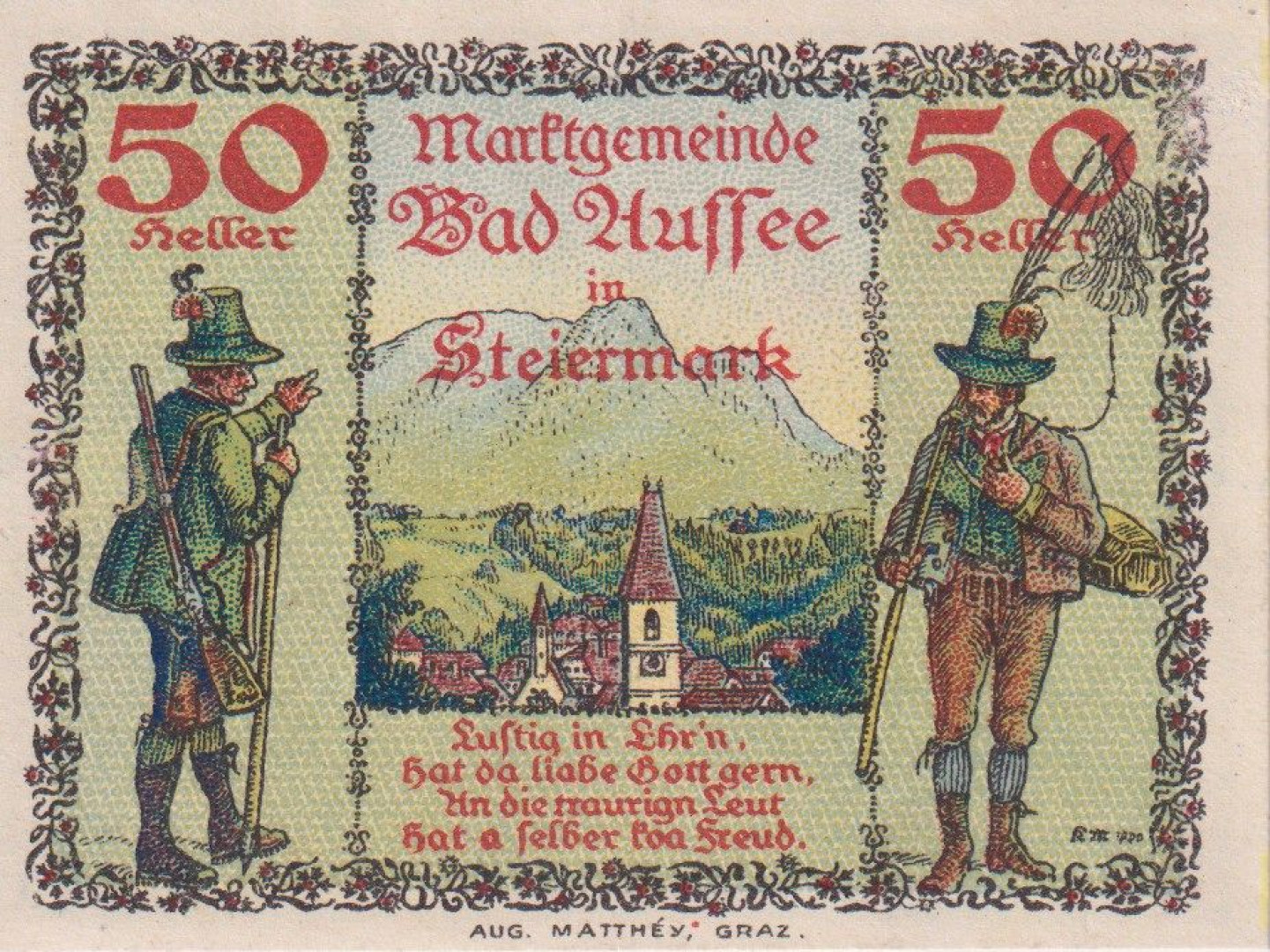 Bad Aussee 50 heller 1920