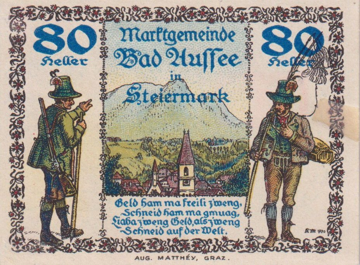 Bad Aussee 80 heller 1920