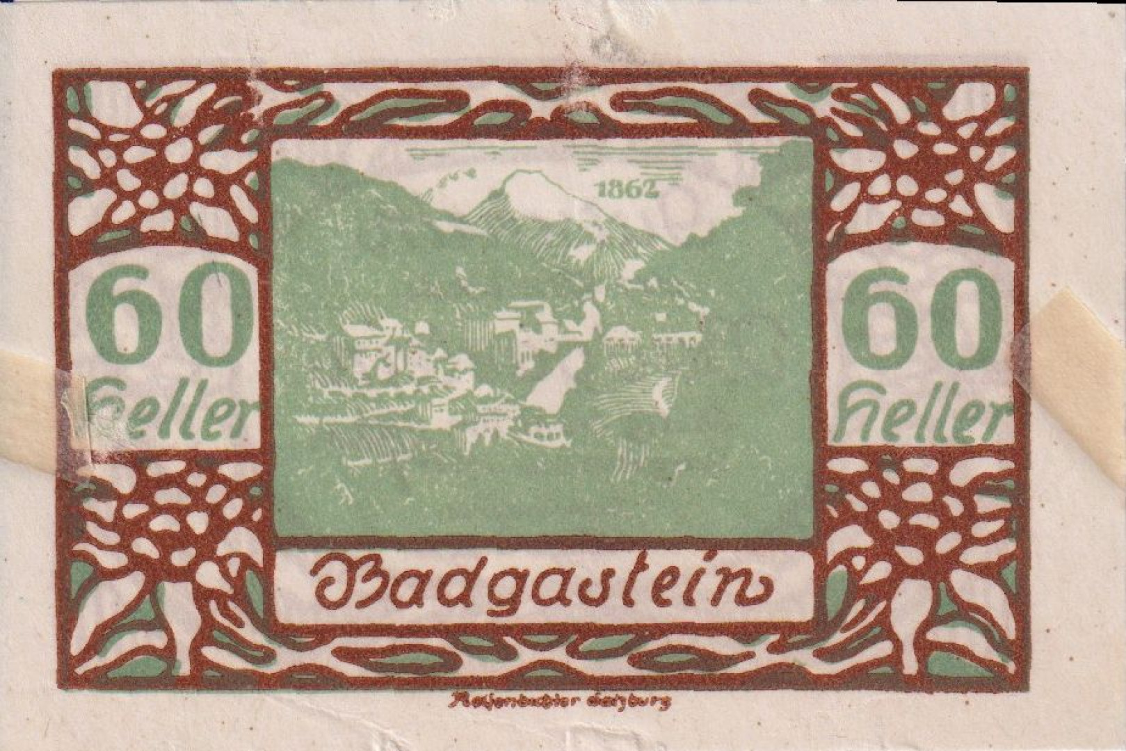 Bad Gastein 60 heller 1920