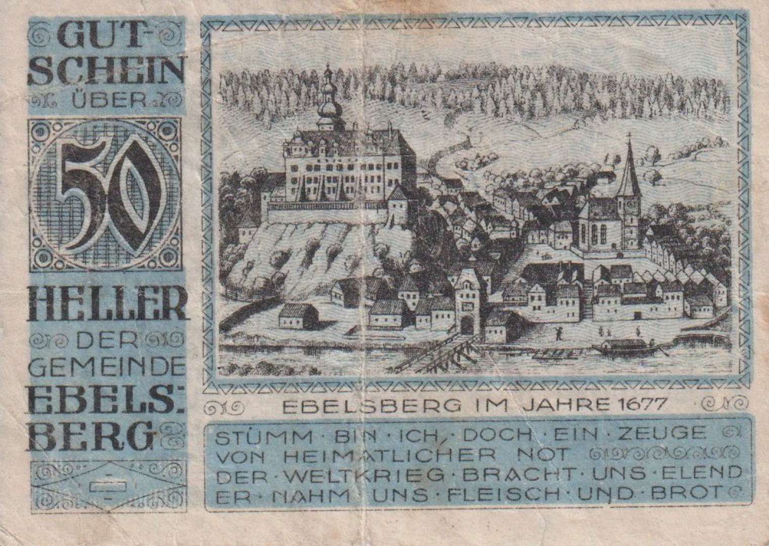 Ebelsberg 50 heller 1920