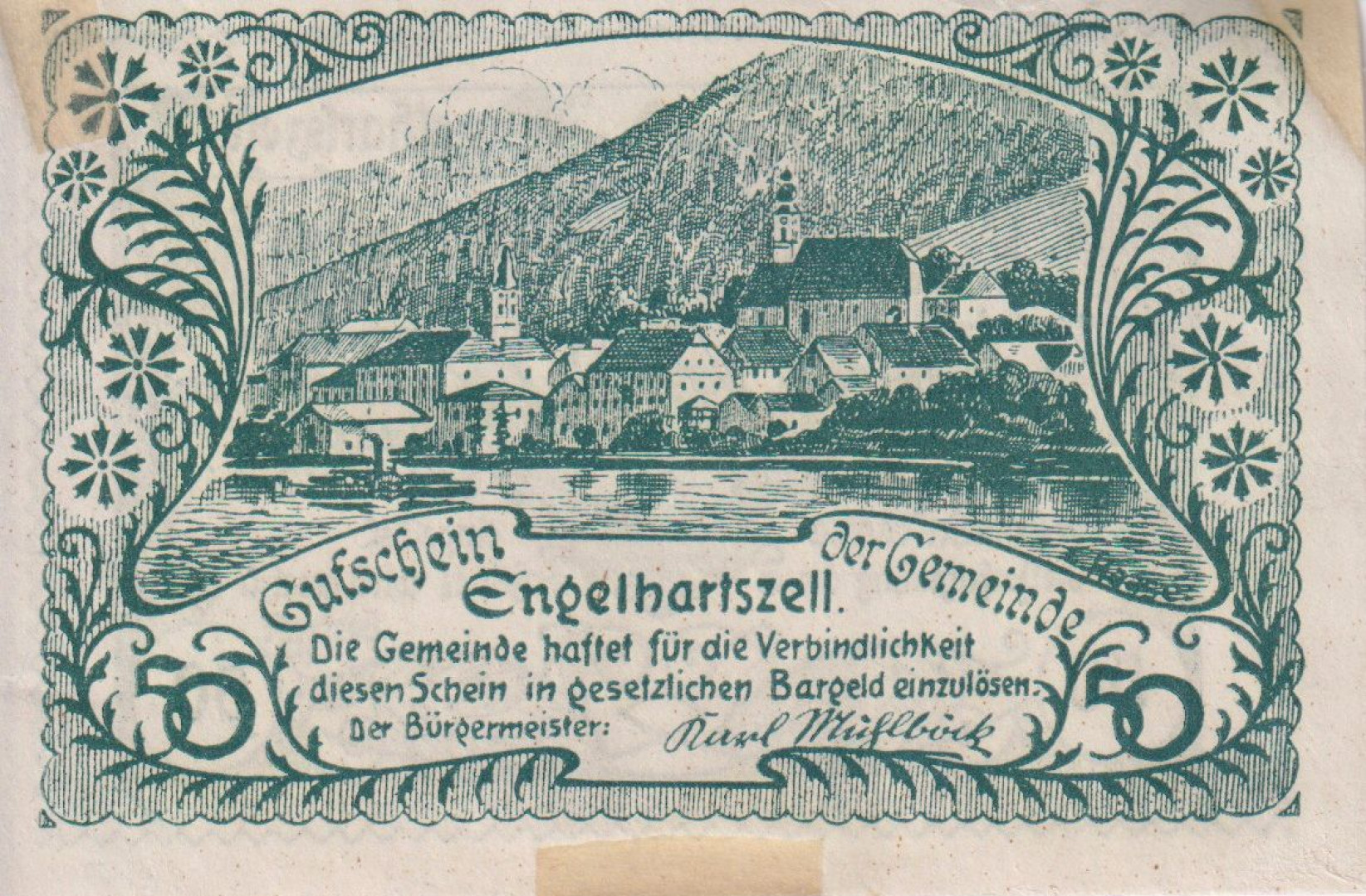 Engelhartszell 50 heller 1920