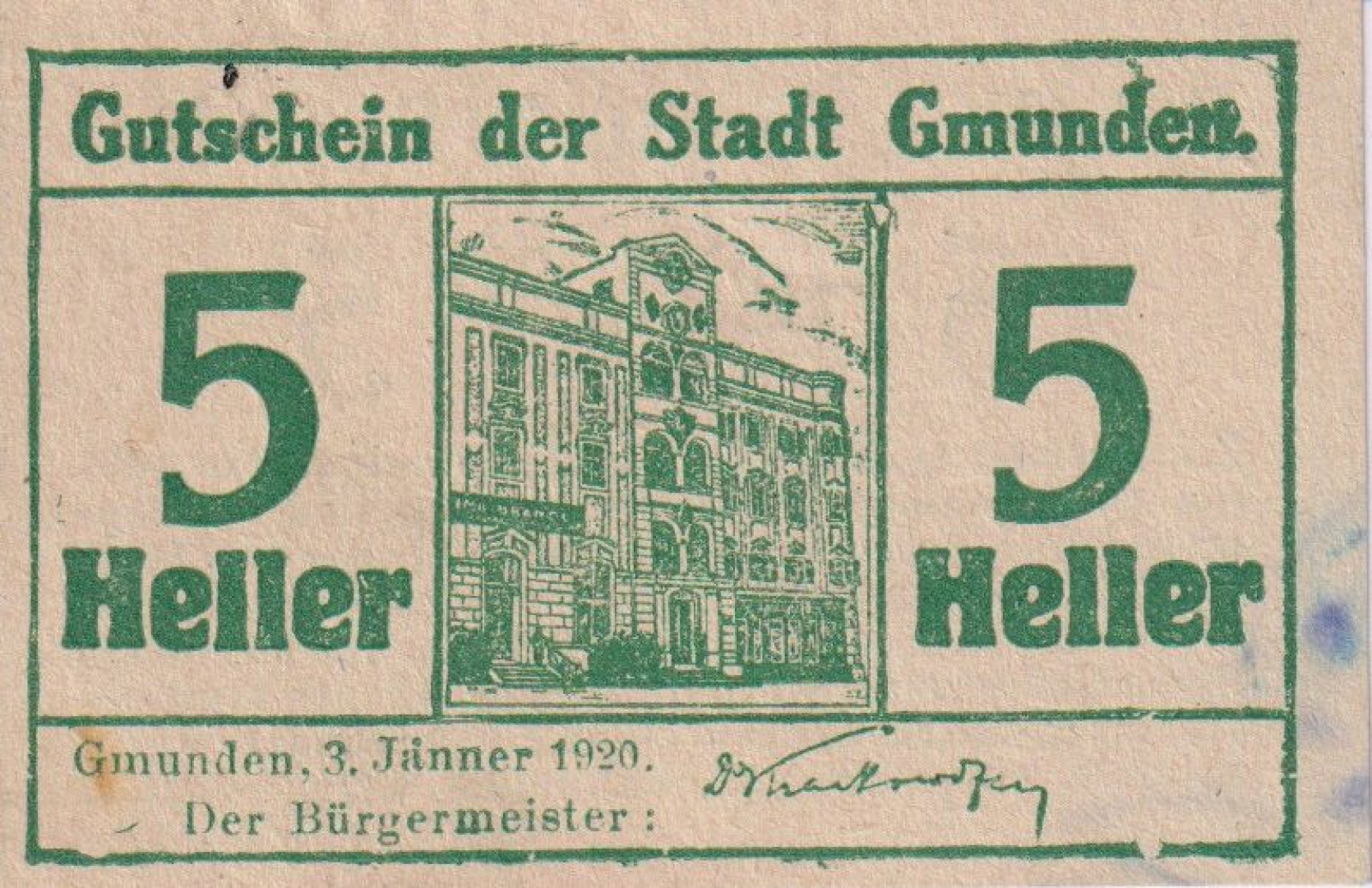 Gmunden 5 heller 1920