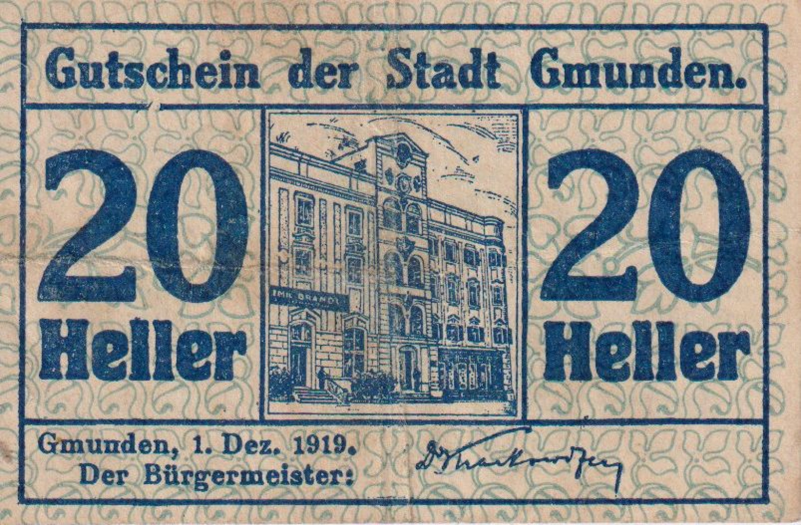 Gmunden 20 heller 1920