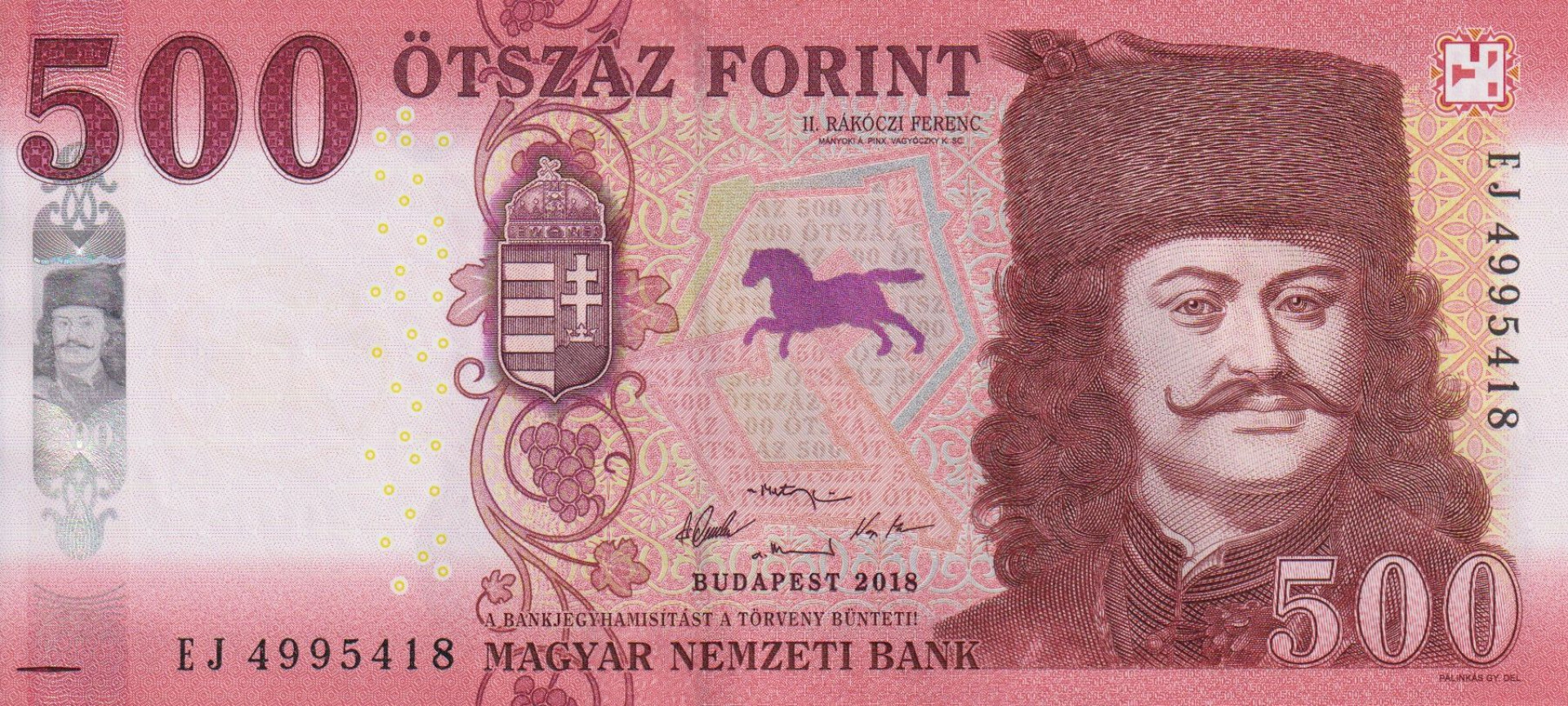 500 Forint  2018.EJ    (L)