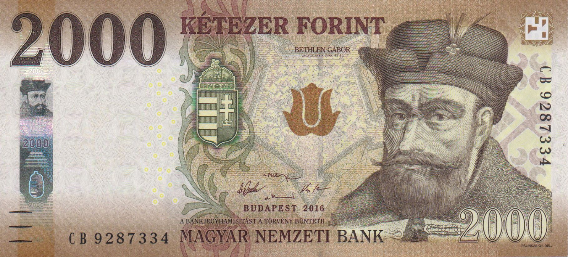 2000 Forint  2016.CB   (L)